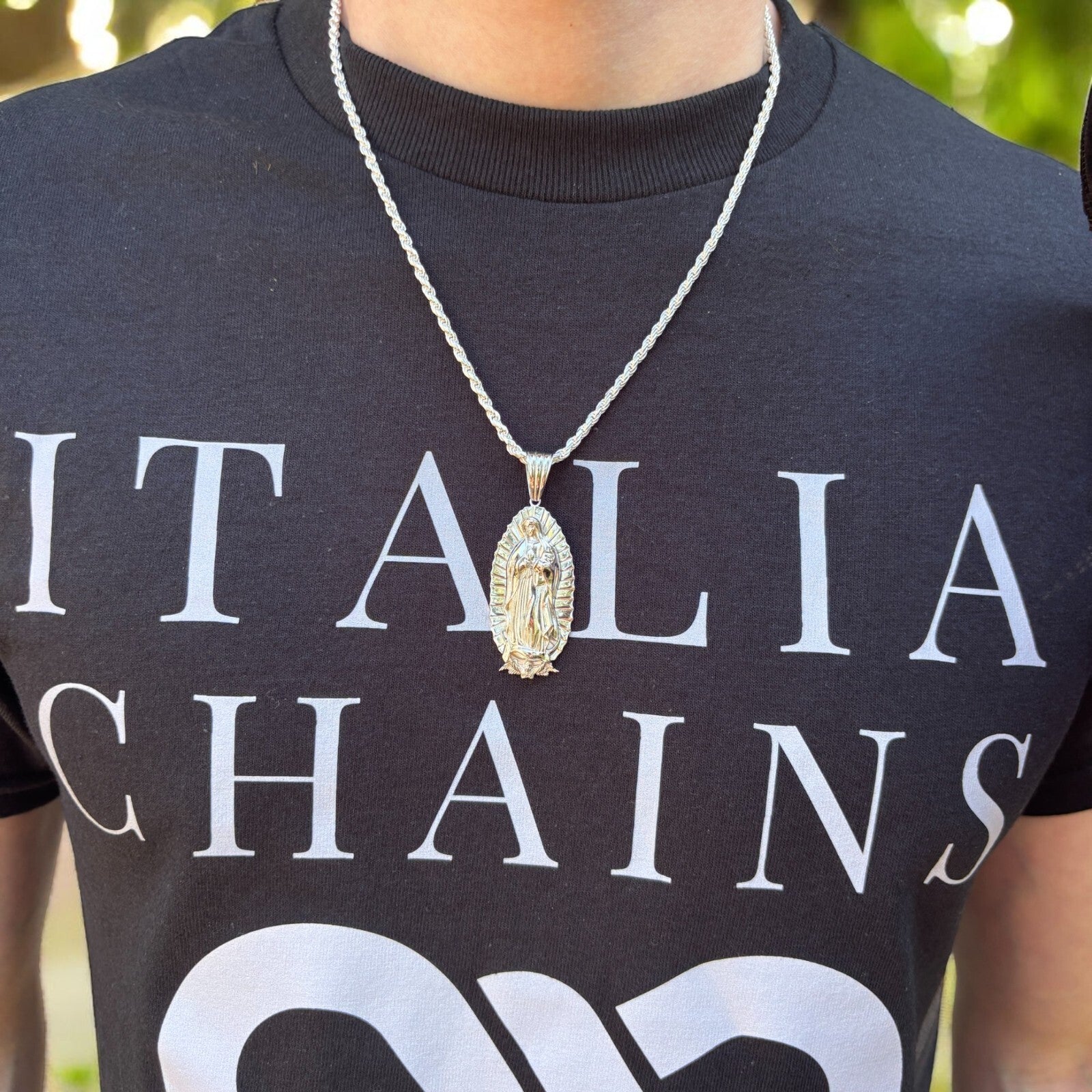 925 Sterling Silver Virgin Mary Pendant