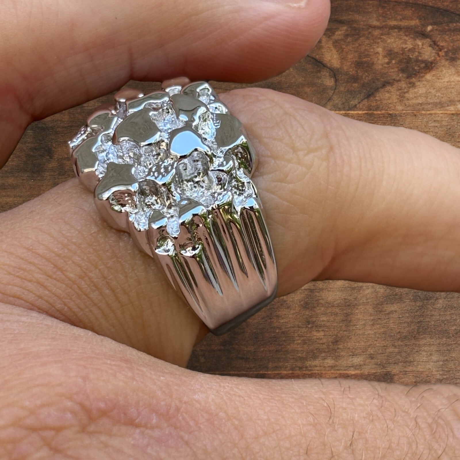 925 Sterling Silver Nugget Ring