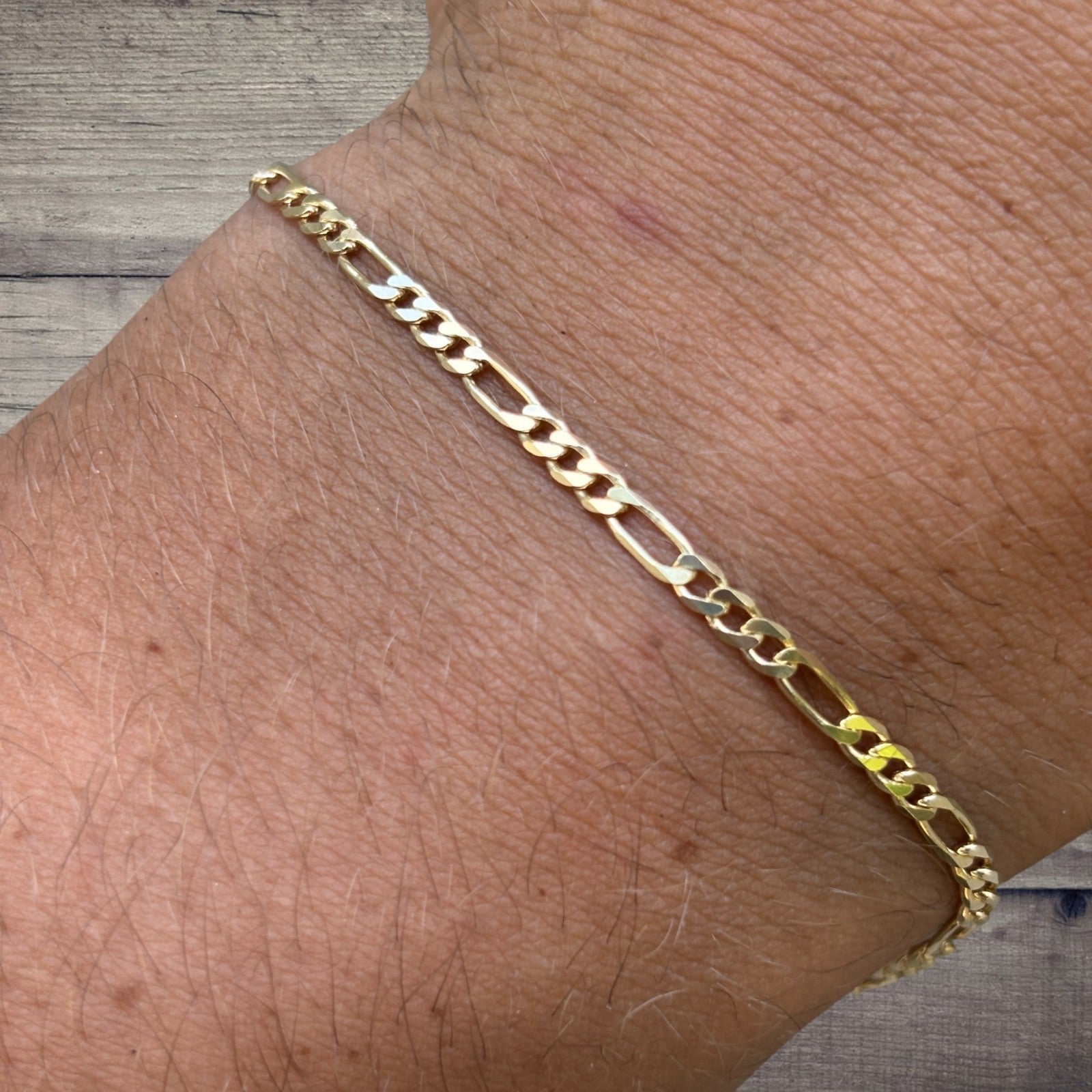 925 Sterling Silver 2.5mm Figaro Bracelet