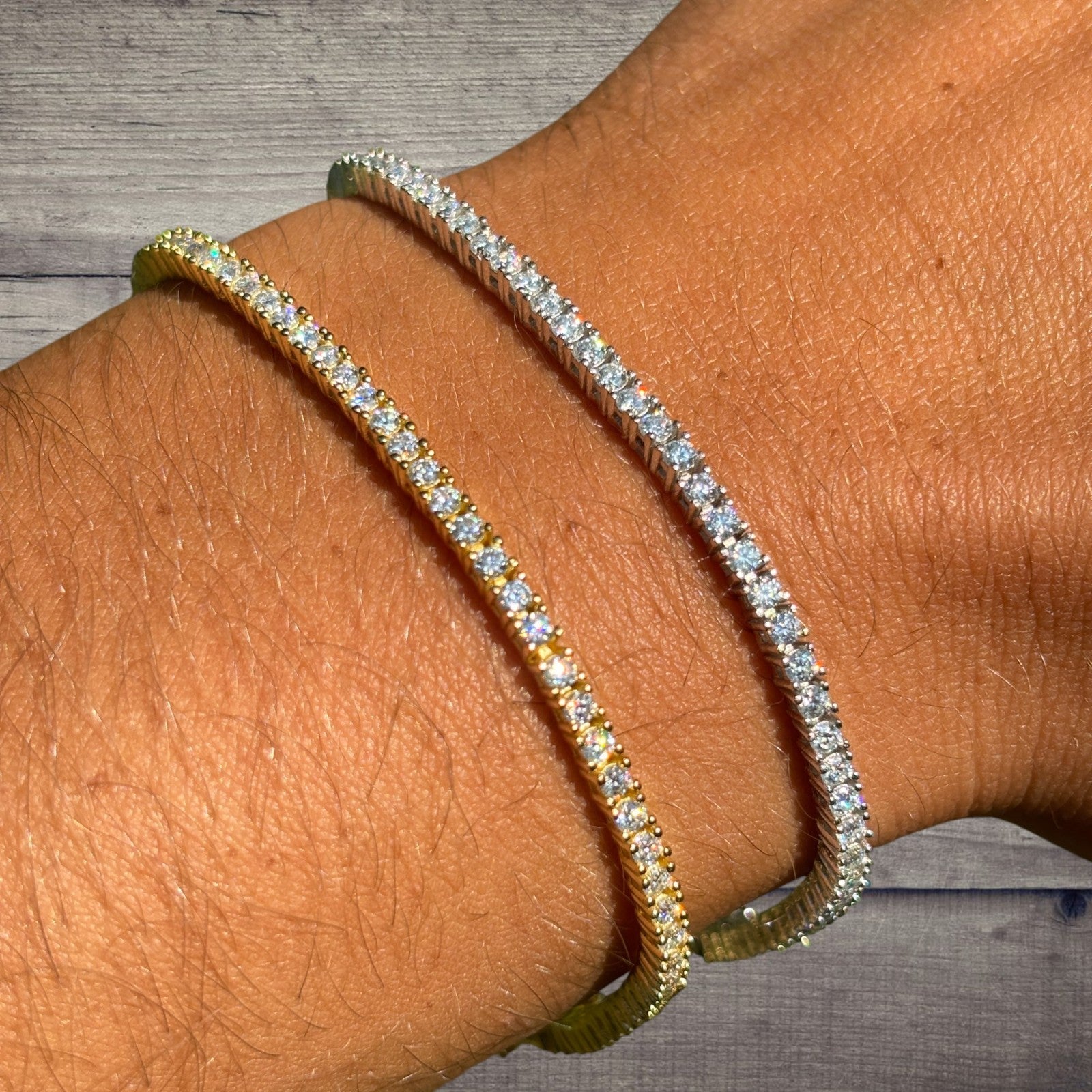 925 Sterling Silver 2mm Tennis Bracelet - CZ Or Moissanite