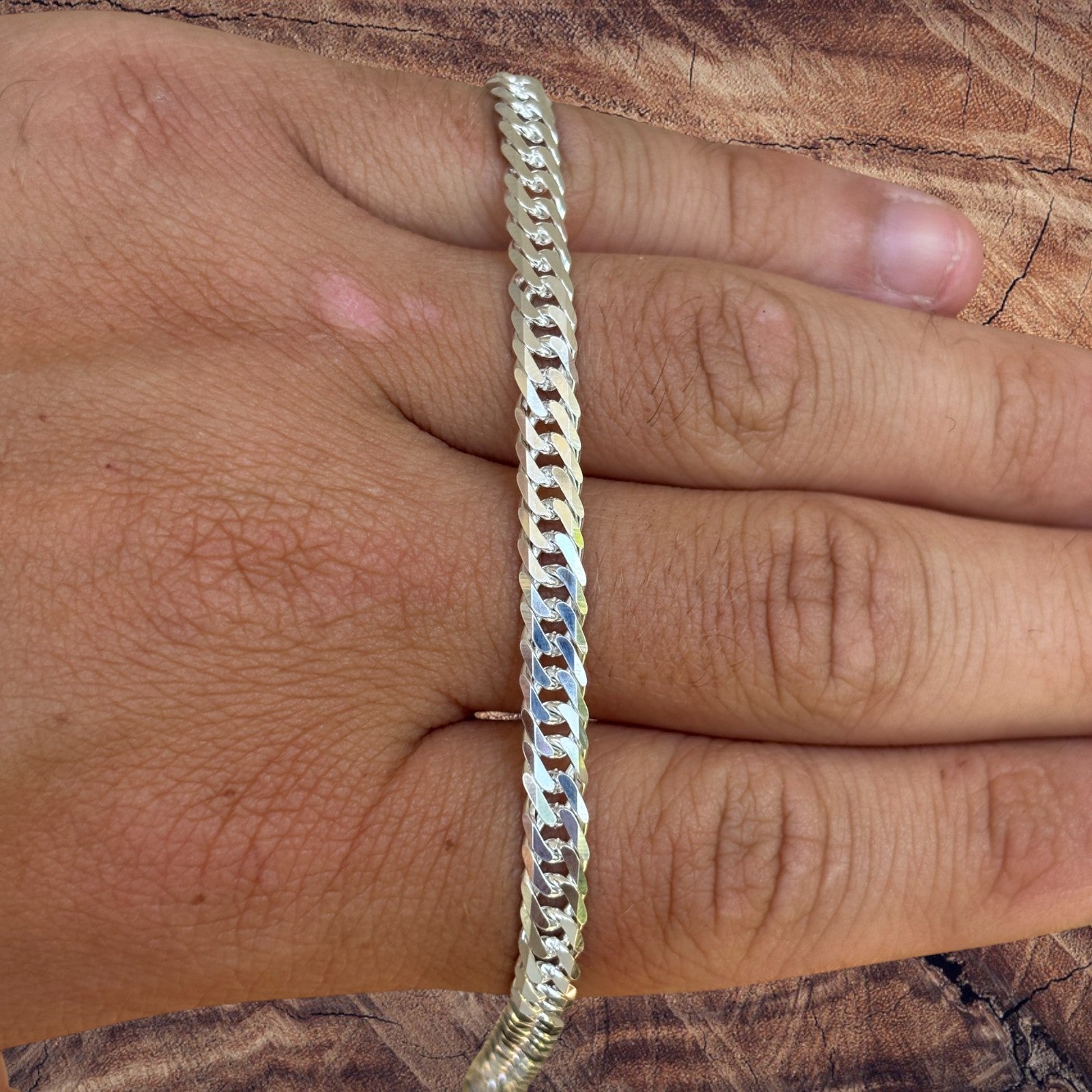 Collar de cadena doble de 6 mm en plata de ley 925