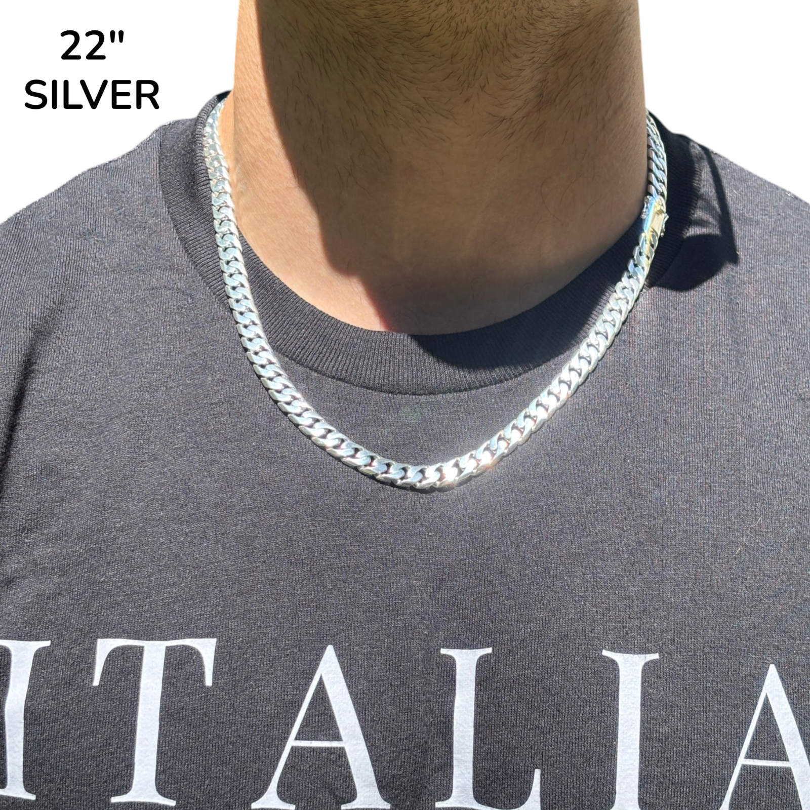 925 Sterling Silver 8mm Modern Miami Cuban Chain Necklace