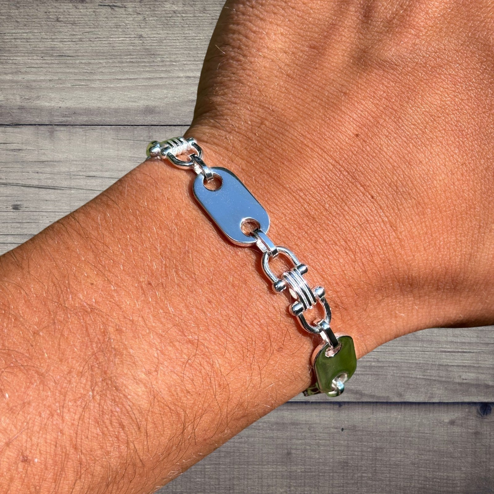 Bracelet à maillons Ferragamo personnalisé en argent sterling 925 de 10 mm