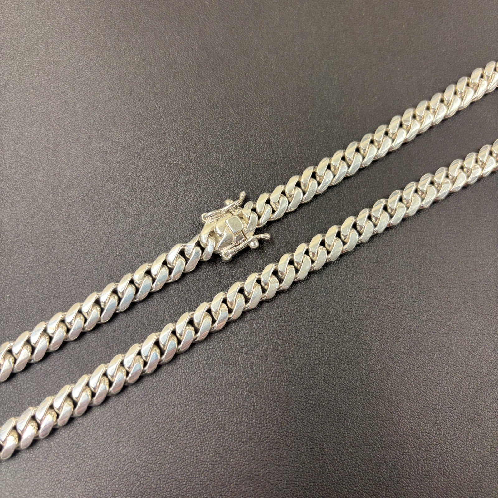 999 Fine Silver 8mm Miami Cuban Chain Necklace