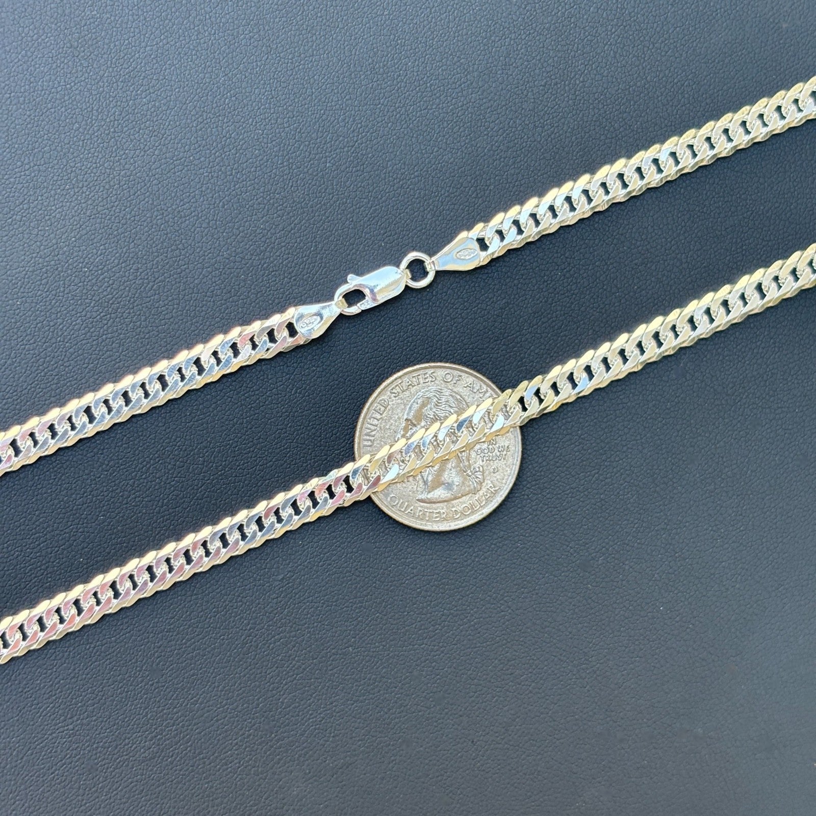 Collar de cadena doble de 6 mm en plata de ley 925