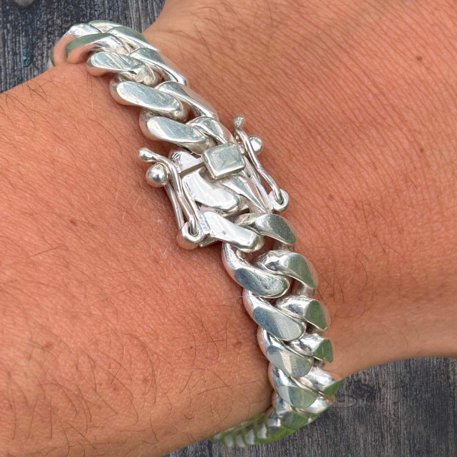 999 Fine Silver 12mm Miami Cuban Bracelet