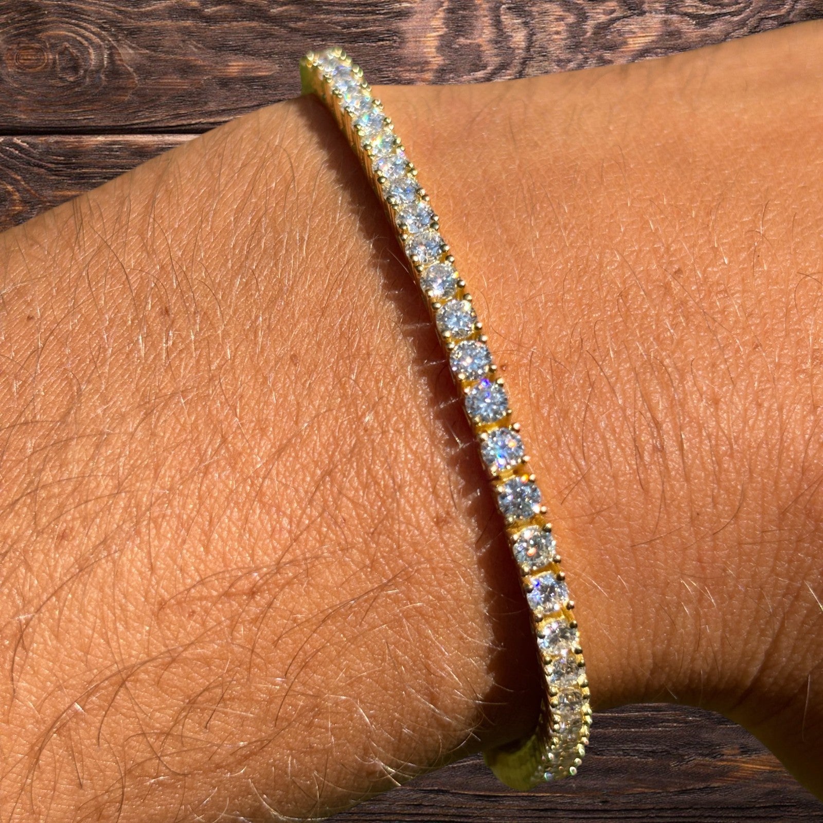 925 Sterling Silver 3mm Tennis Bracelet - CZ Or Moissanite