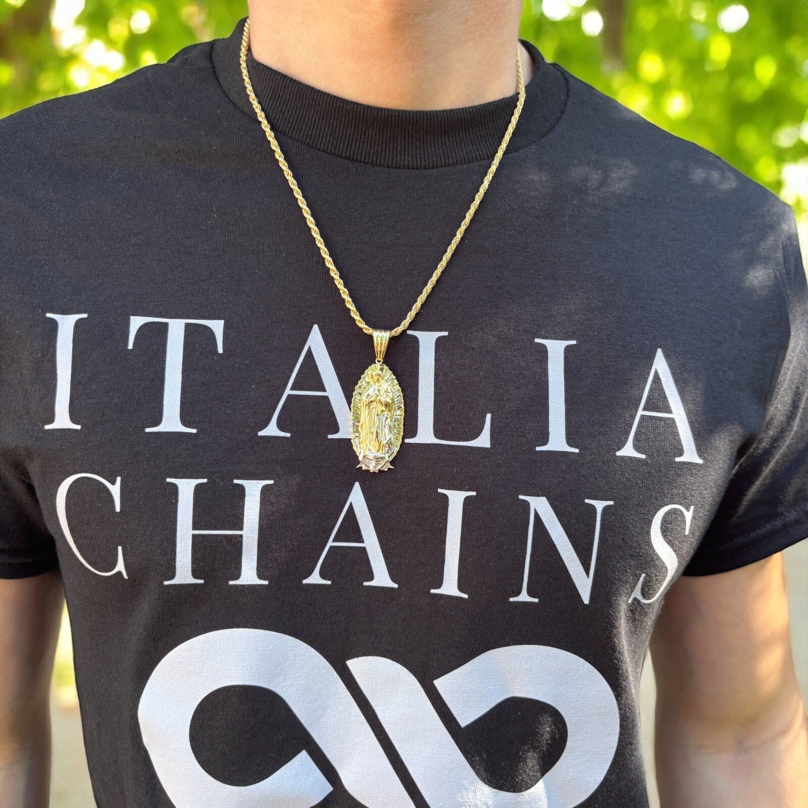 925 Sterling Silver Virgin Mary Pendant