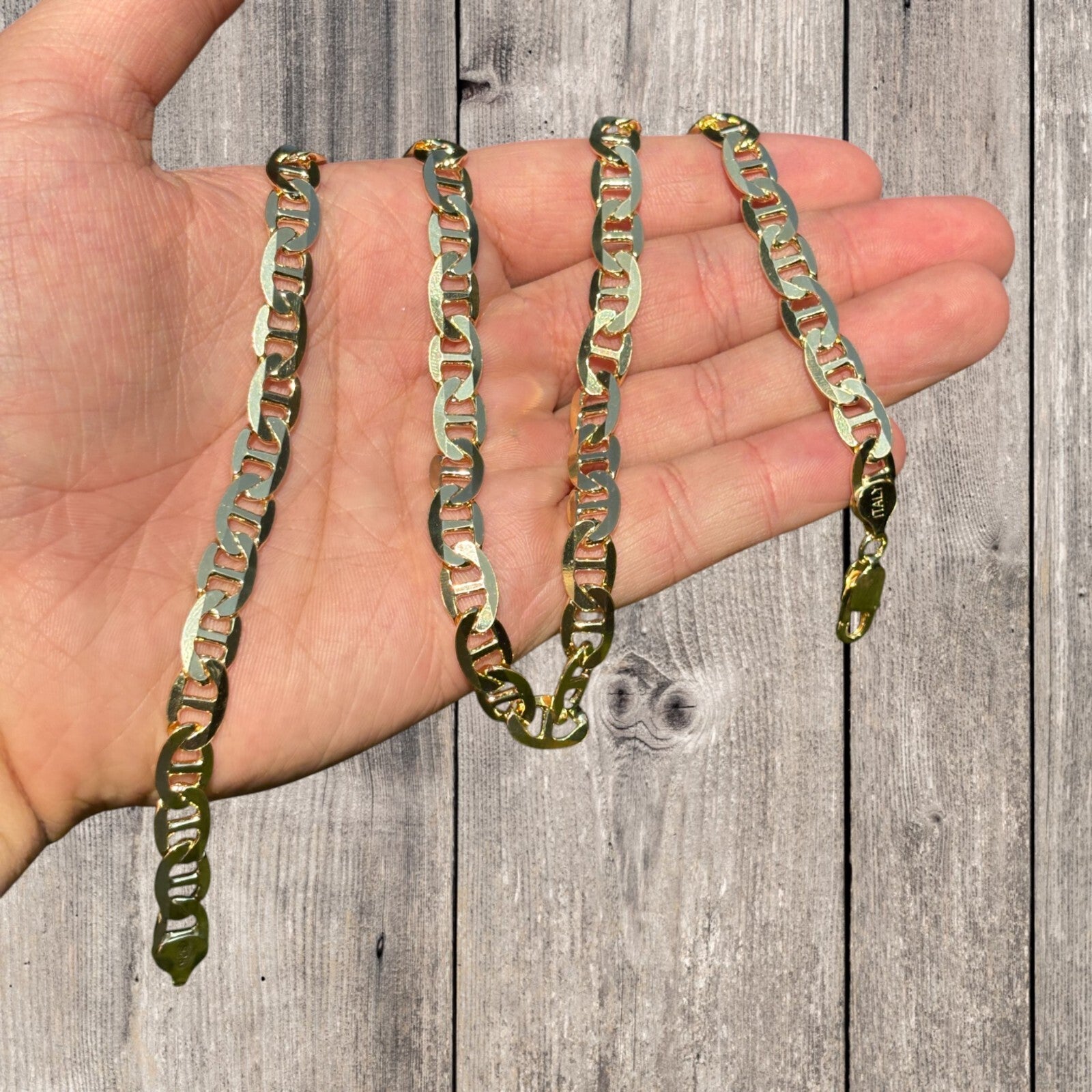 925 Sterling Silver 8mm Mariner Chain Necklace
