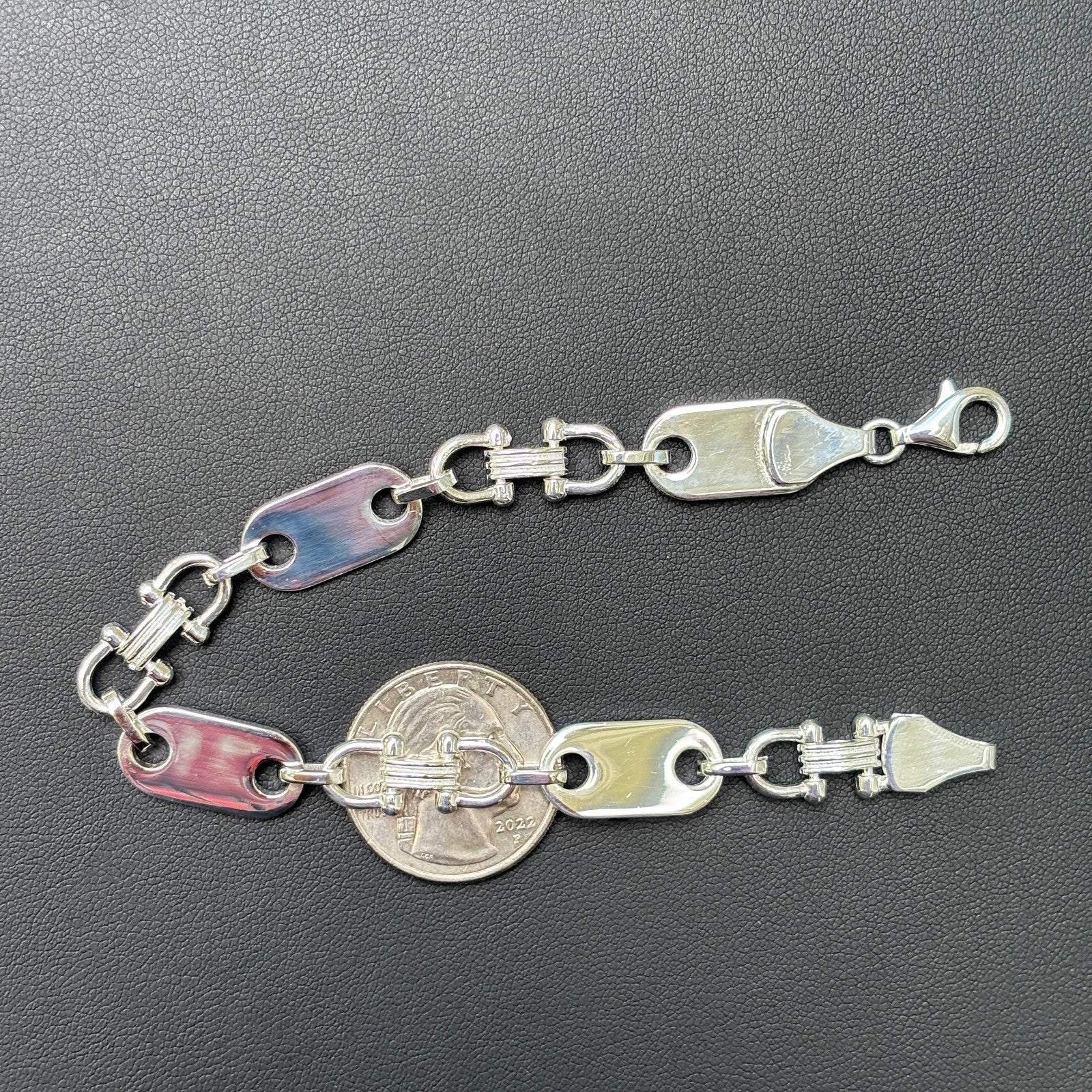 Bracelet à maillons Ferragamo personnalisé en argent sterling 925 de 10 mm