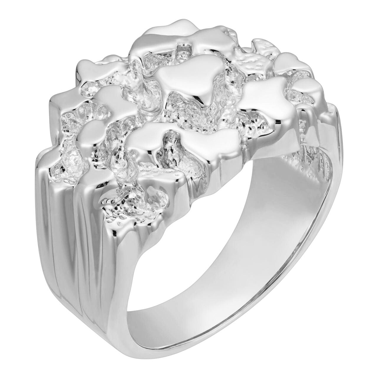 925 Sterling Silver Nugget Ring