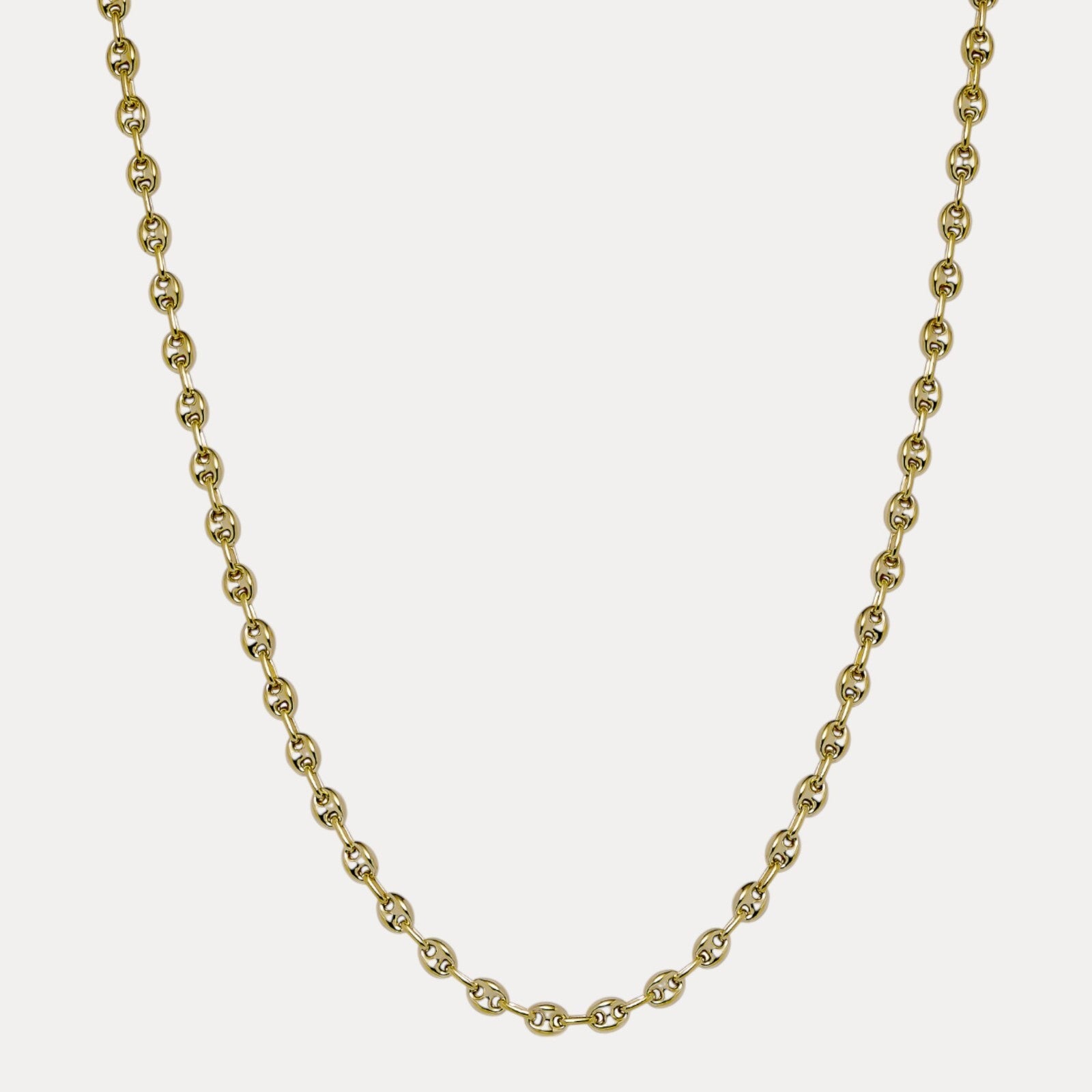 925 Sterling Silver 6mm Puffed Gucci Chain Necklace