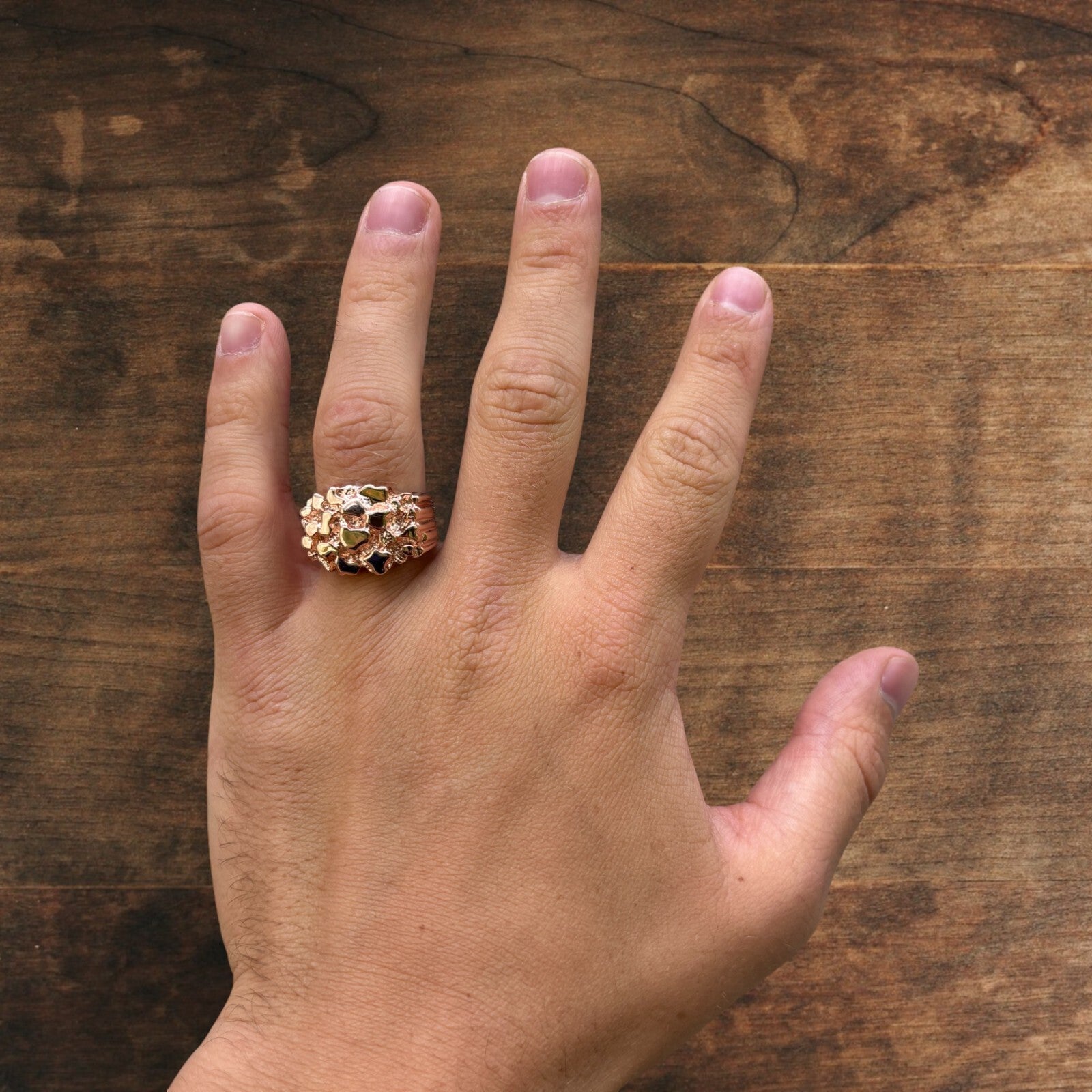 925 Sterling Silver Nugget Ring