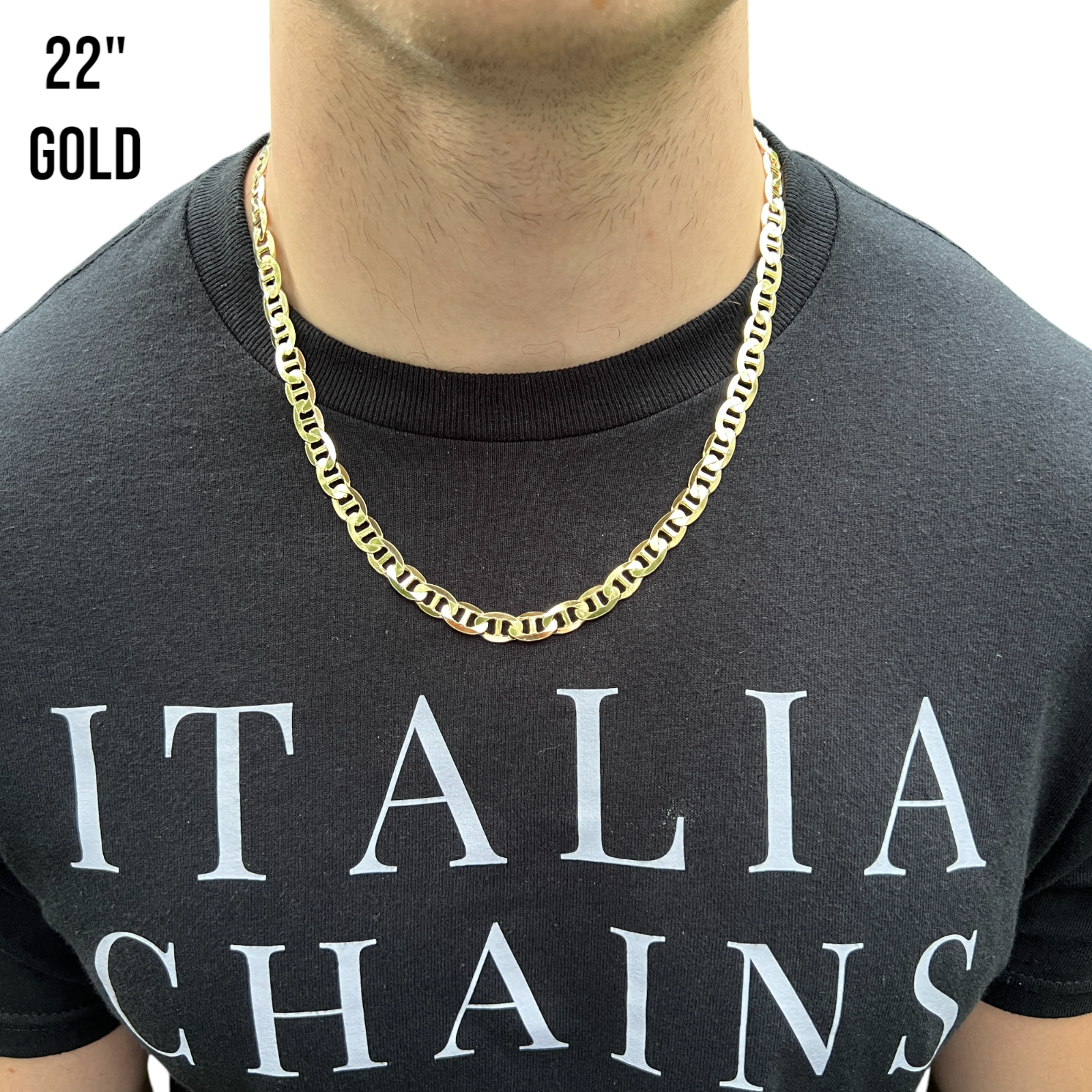 925 Sterling Silver 8mm Mariner Chain Necklace