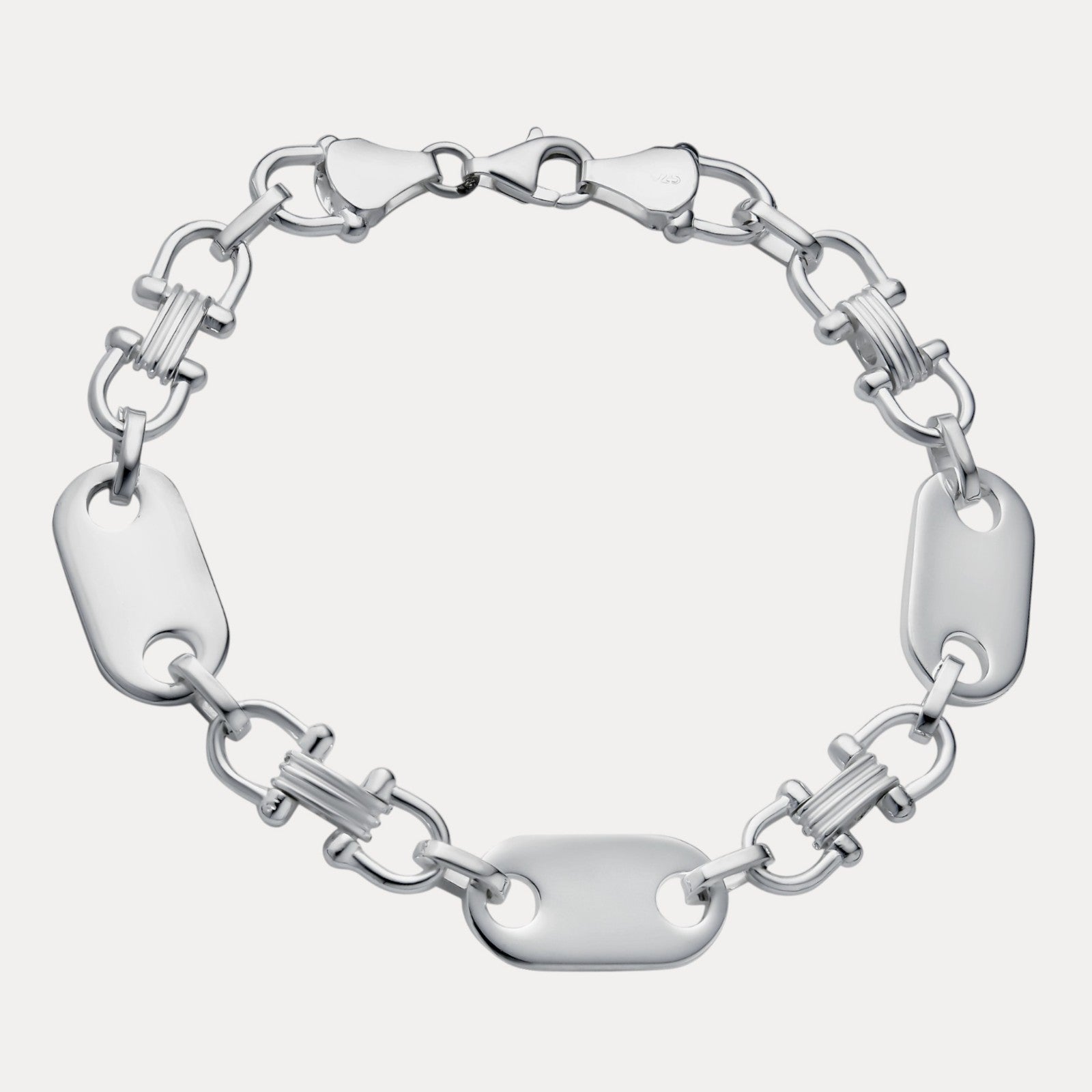 Bracelet à maillons Ferragamo personnalisé en argent sterling 925 de 10 mm