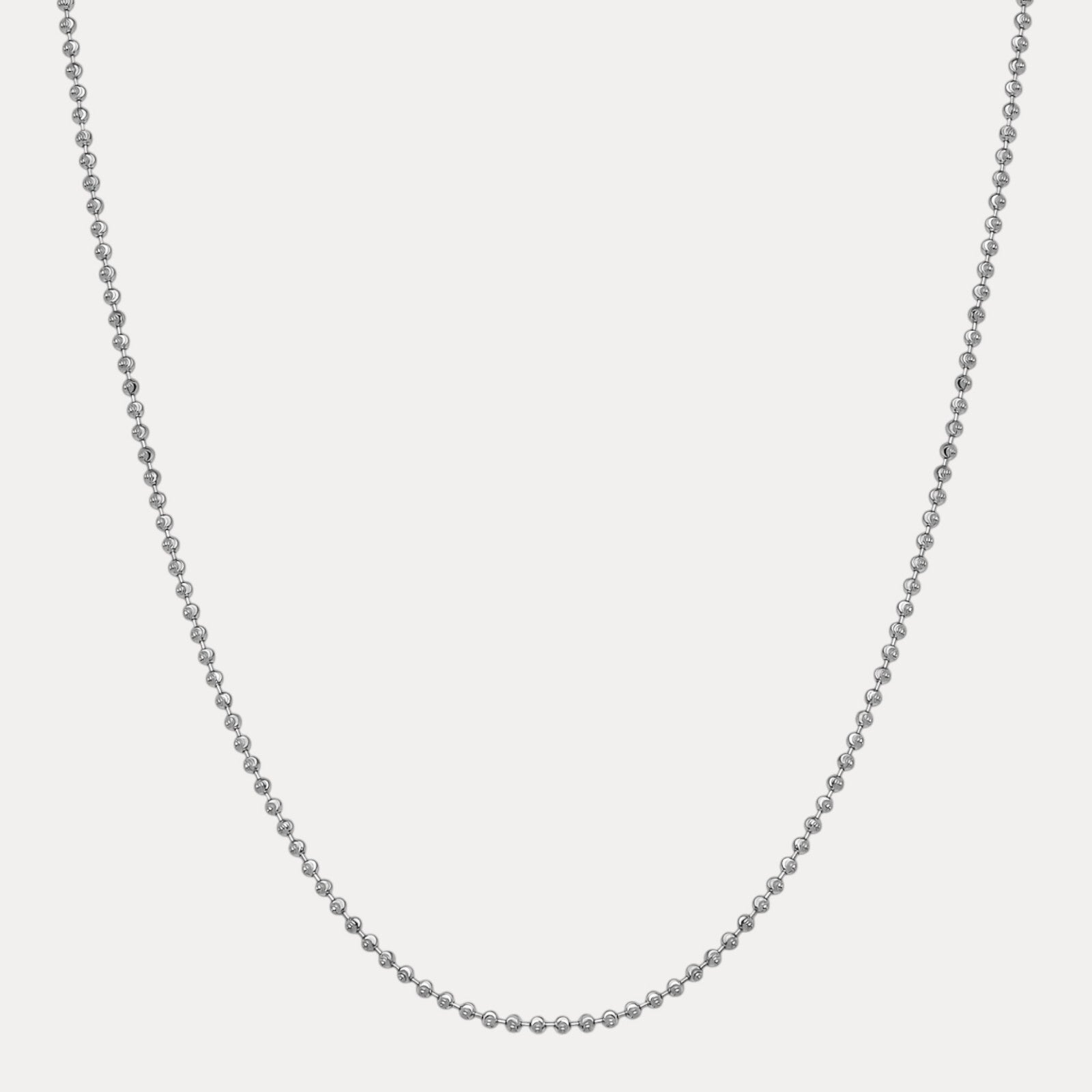 Collier chaîne à perles de 3 mm en argent sterling 925