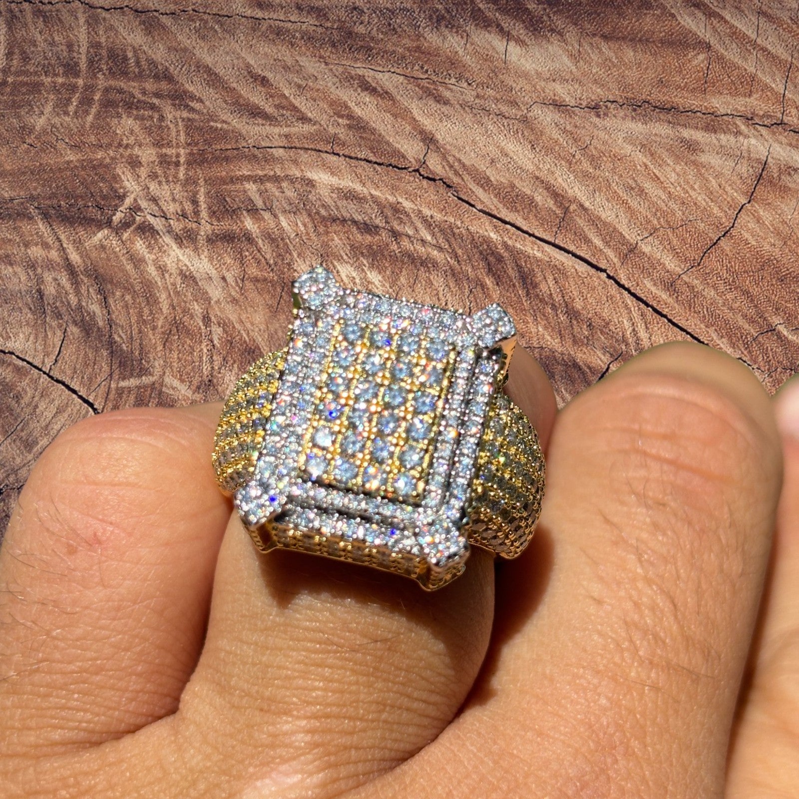 925 Sterling Silver Moissanite Cluster Ring