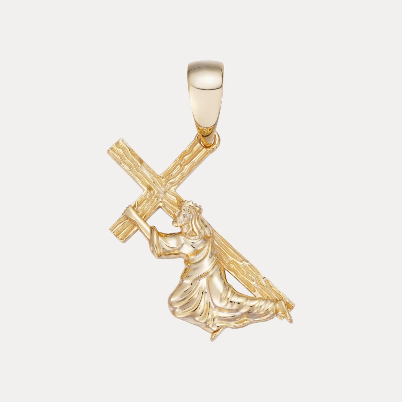 Pendentif Jésus portant une croix en argent sterling 925 - Petit