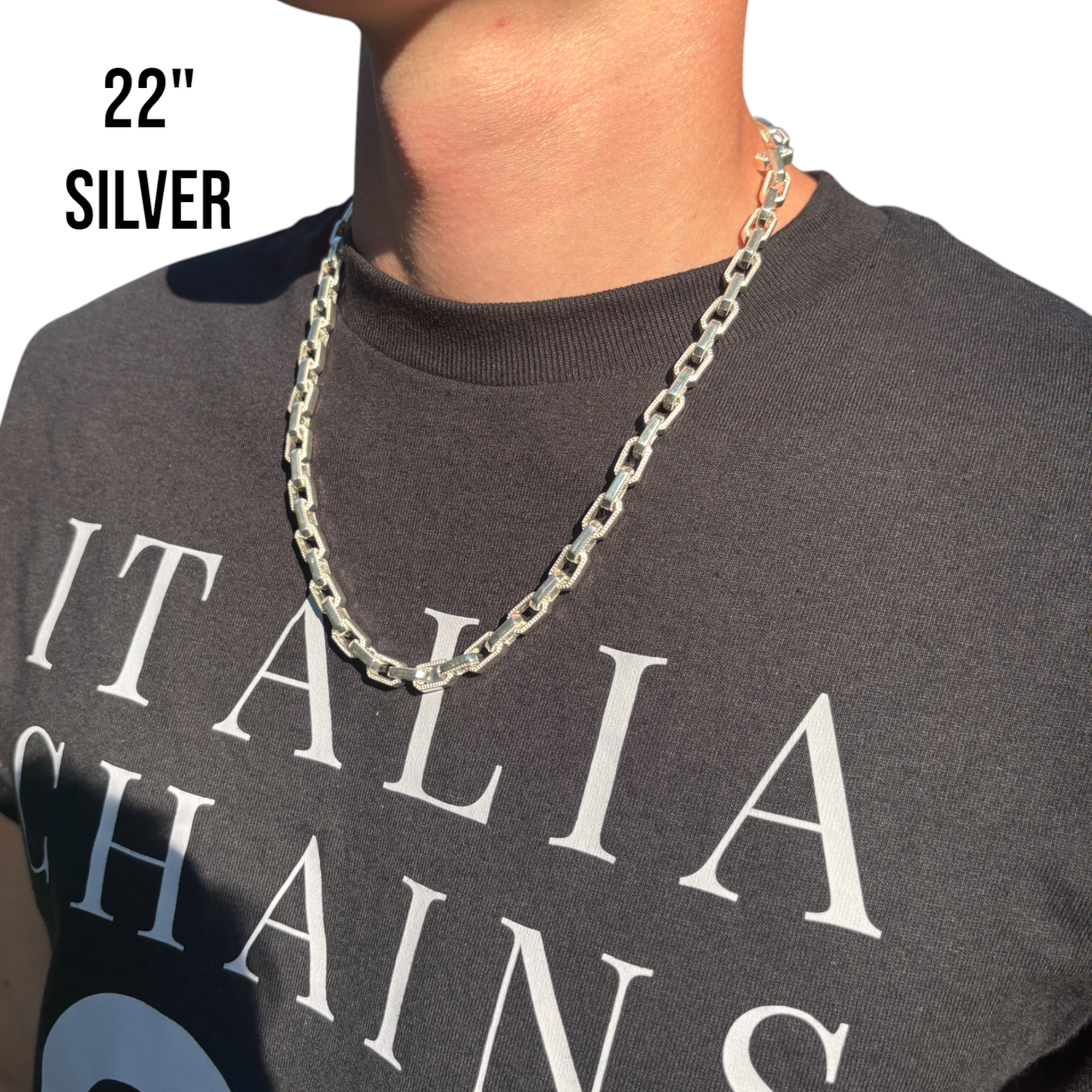 925 Sterling Silver 7mm Fancy Hermes Rolo Link Bracelet