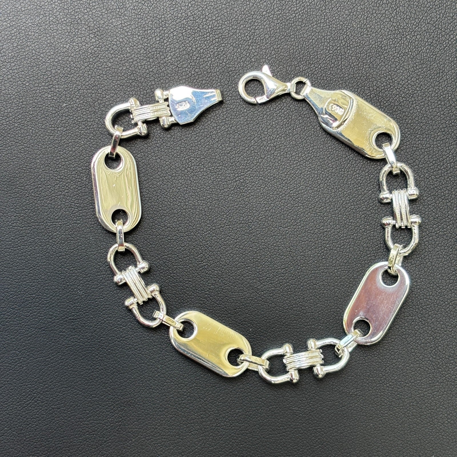 Bracelet à maillons Ferragamo personnalisé en argent sterling 925 de 10 mm