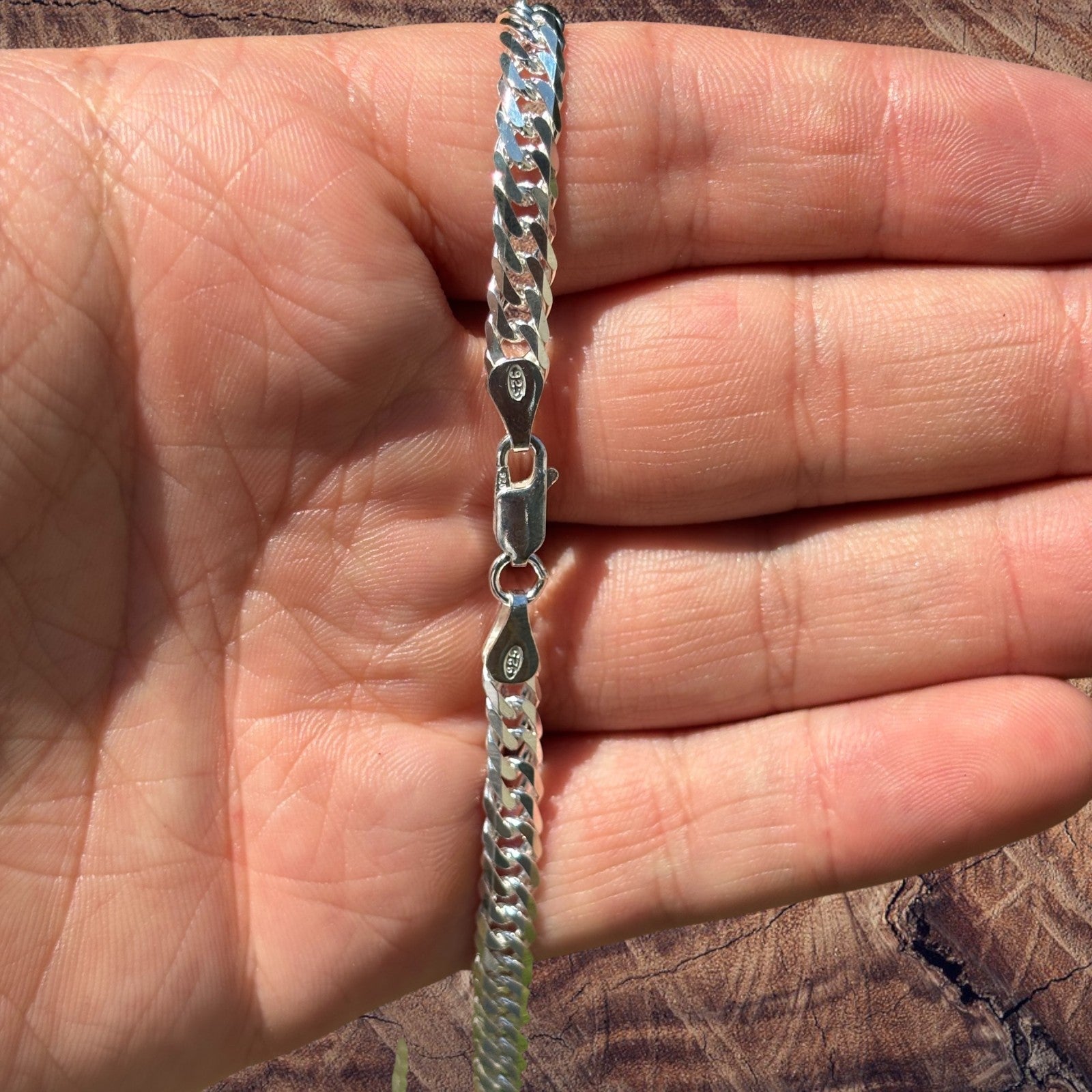 Collar de cadena doble de 6 mm en plata de ley 925