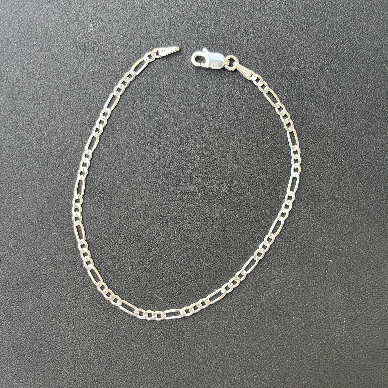 925 Sterling Silver 2.5mm Figaro Bracelet