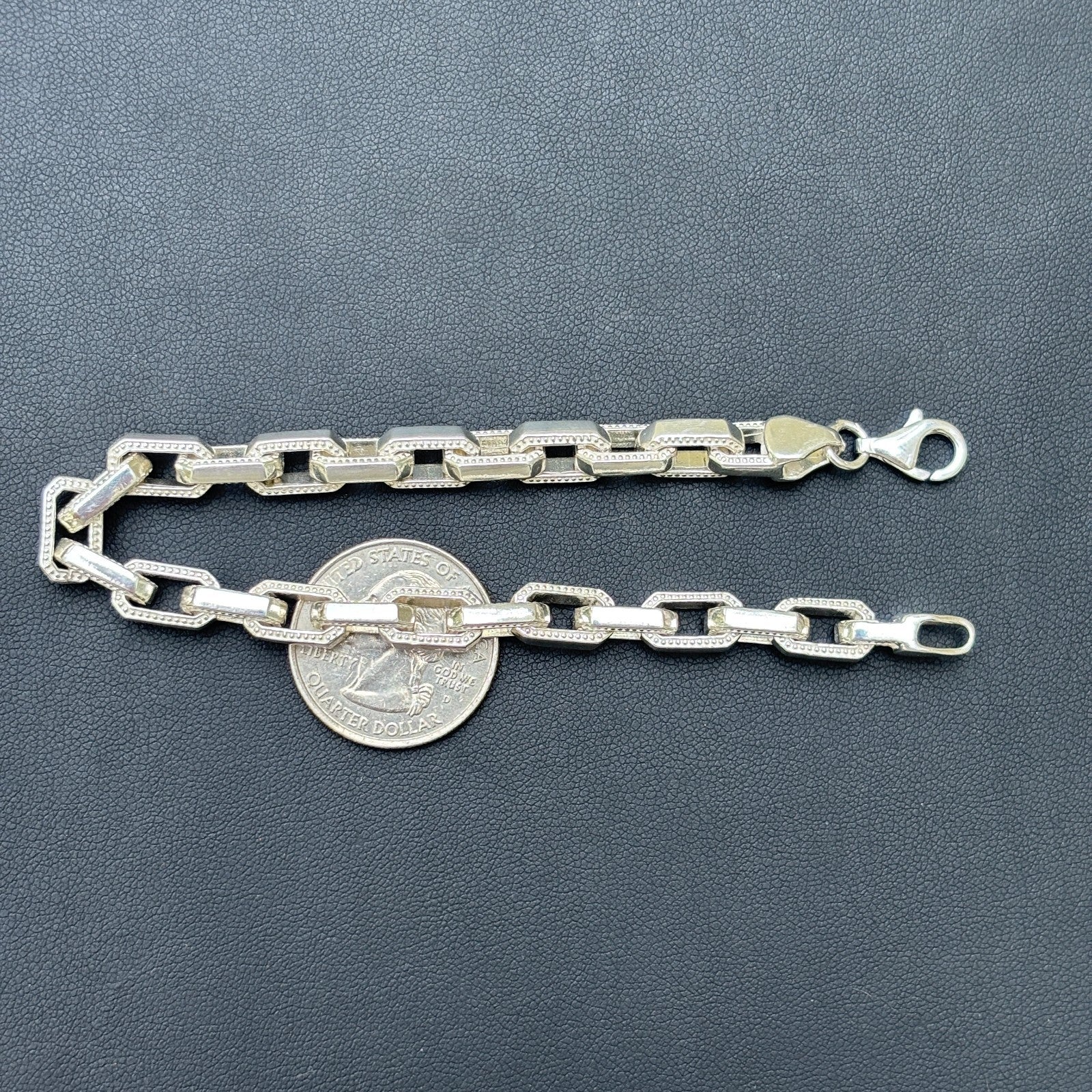 Bracelet Hermès fantaisie en argent sterling 925 de 7 mm