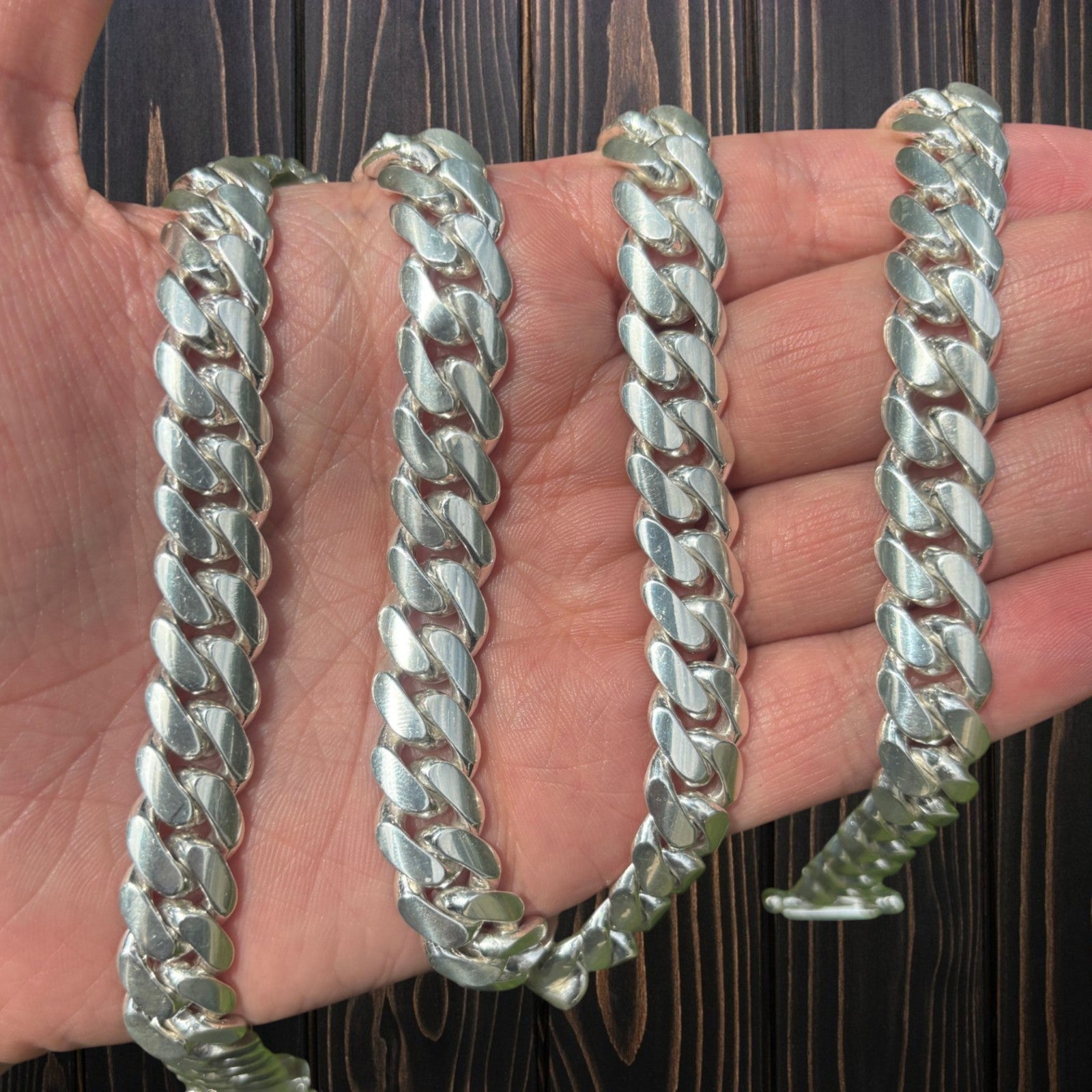 999 Fine Silver 12mm Miami Cuban Chain Necklace