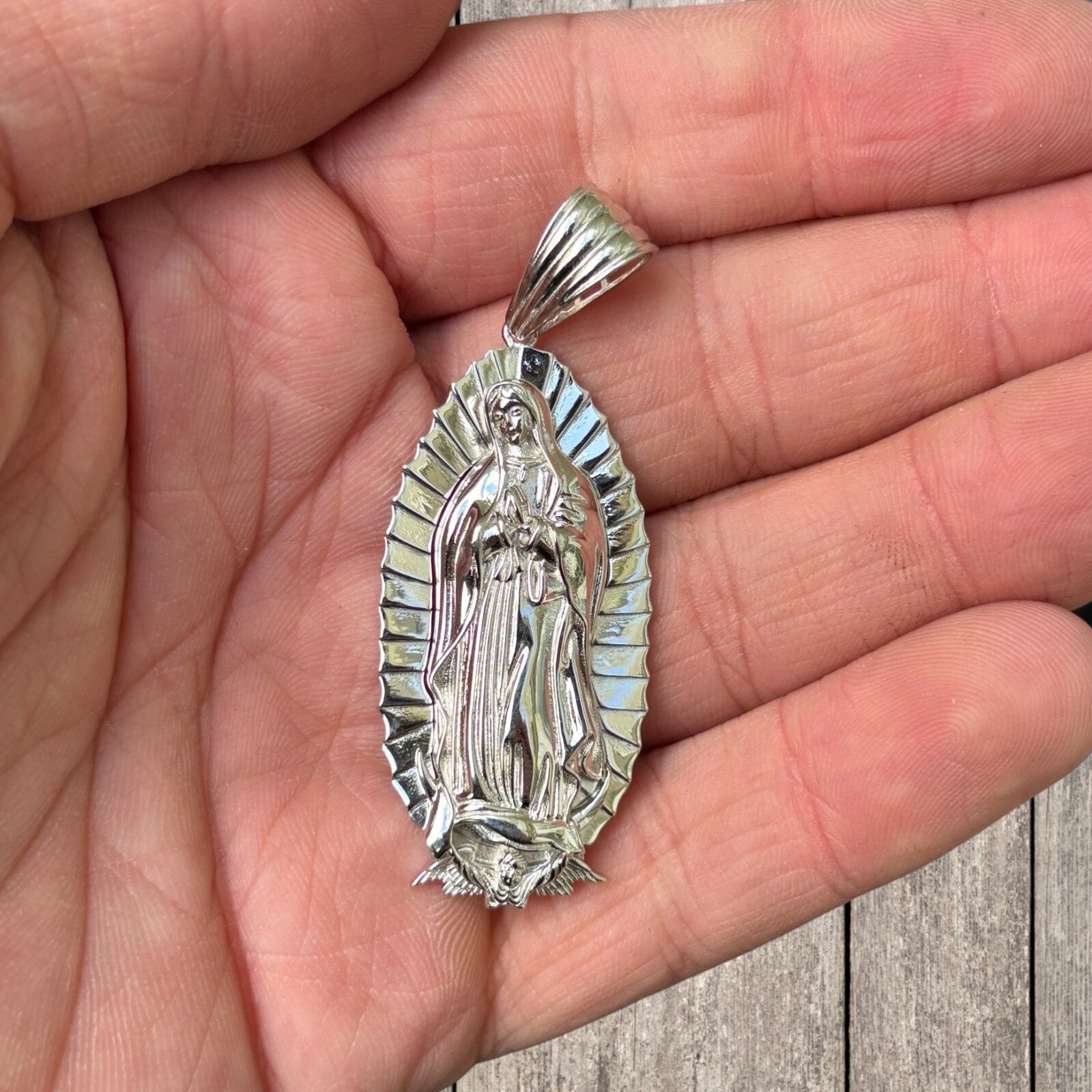 925 Sterling Silver Virgin Mary Pendant