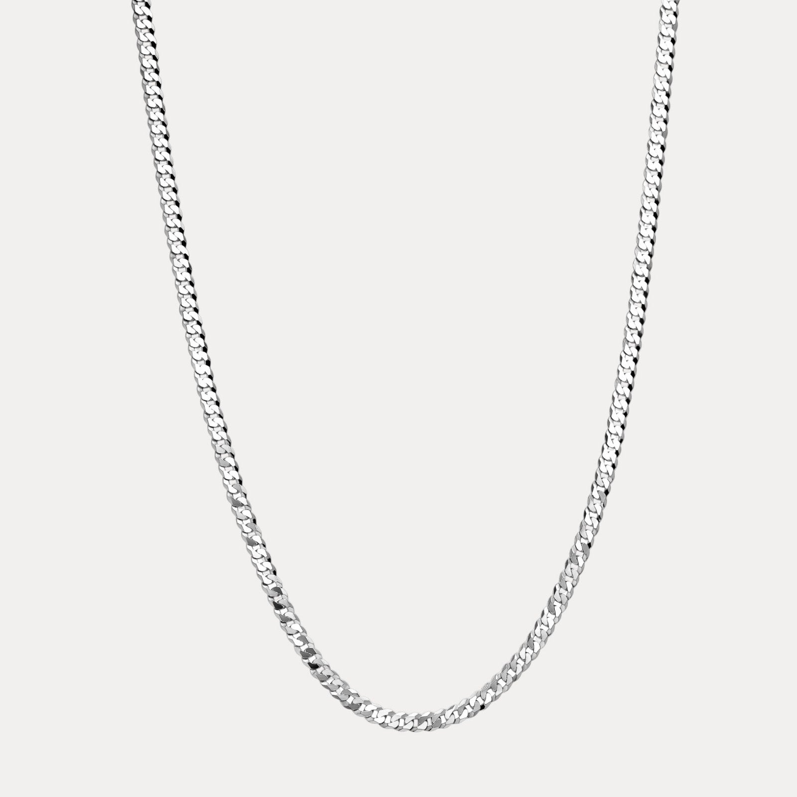 925 Sterling Silver 6mm Flat Curb Cuban Chain Necklace – ITALIA Chains