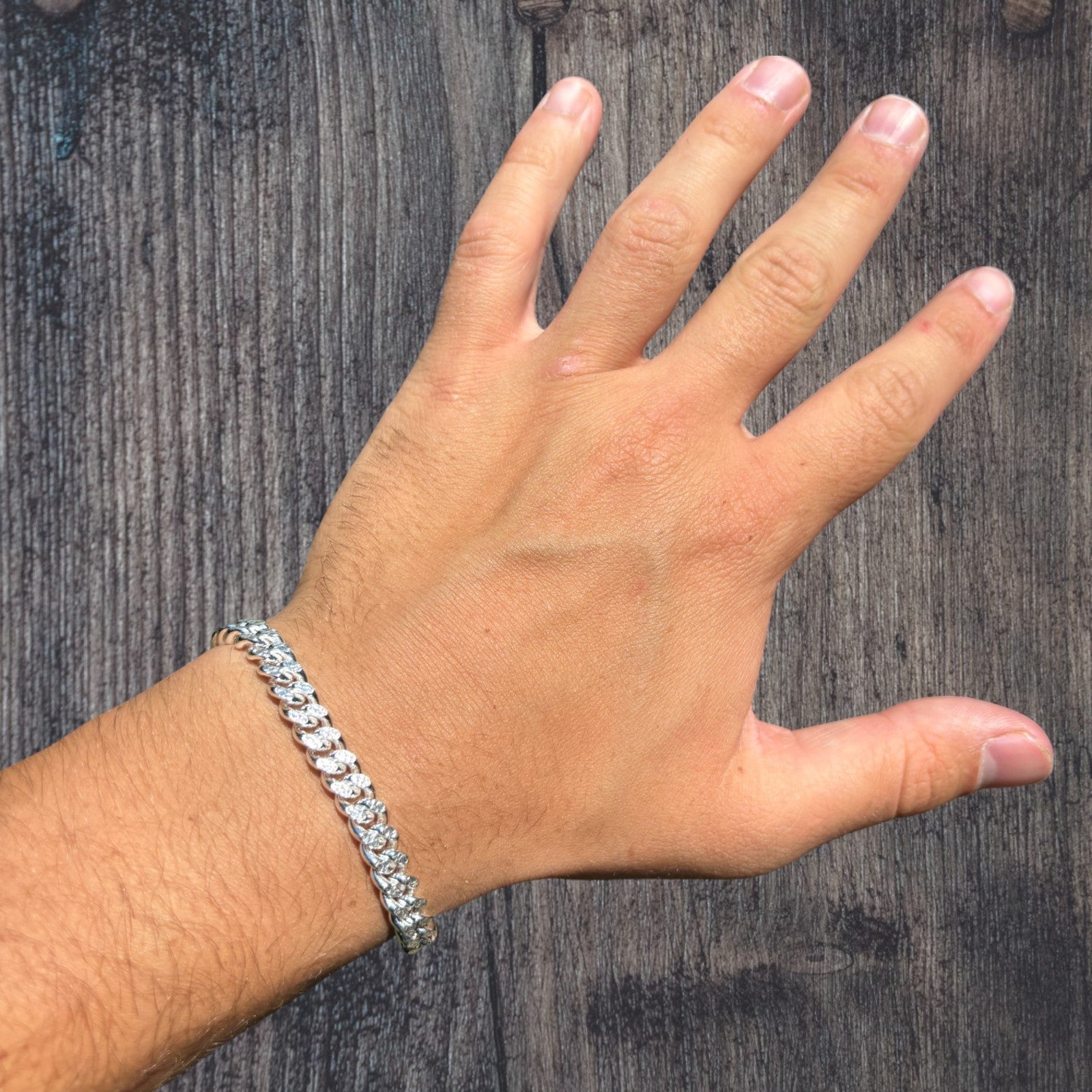 925 Sterling Silver 7mm Diamond Cut Miami Cuban Bracelet
