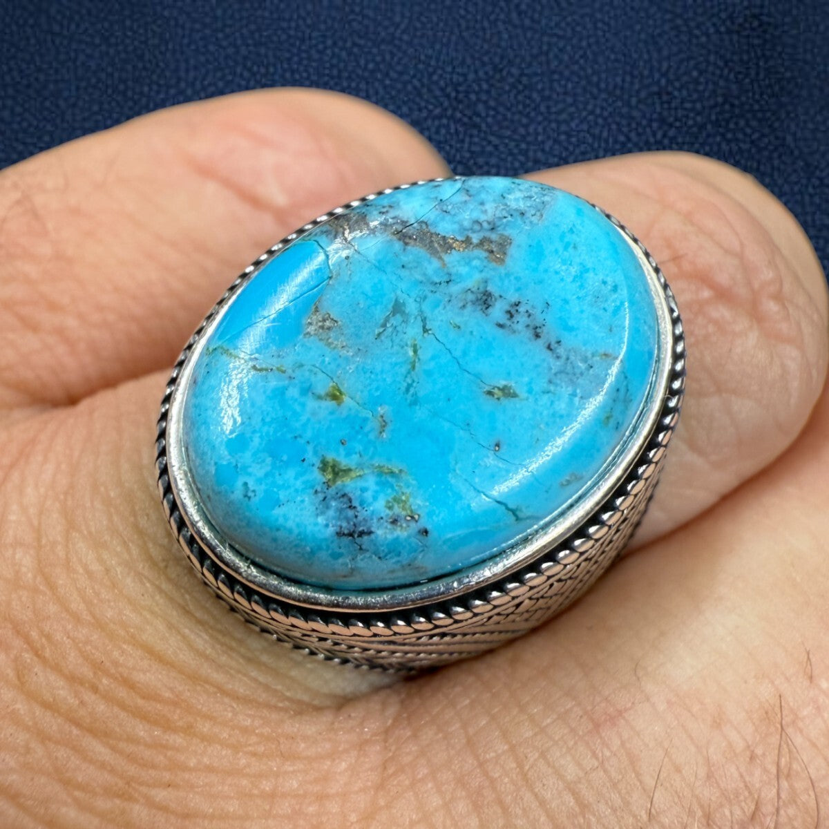 925 Sterling Silver Navajo Pride Turquoise Ring