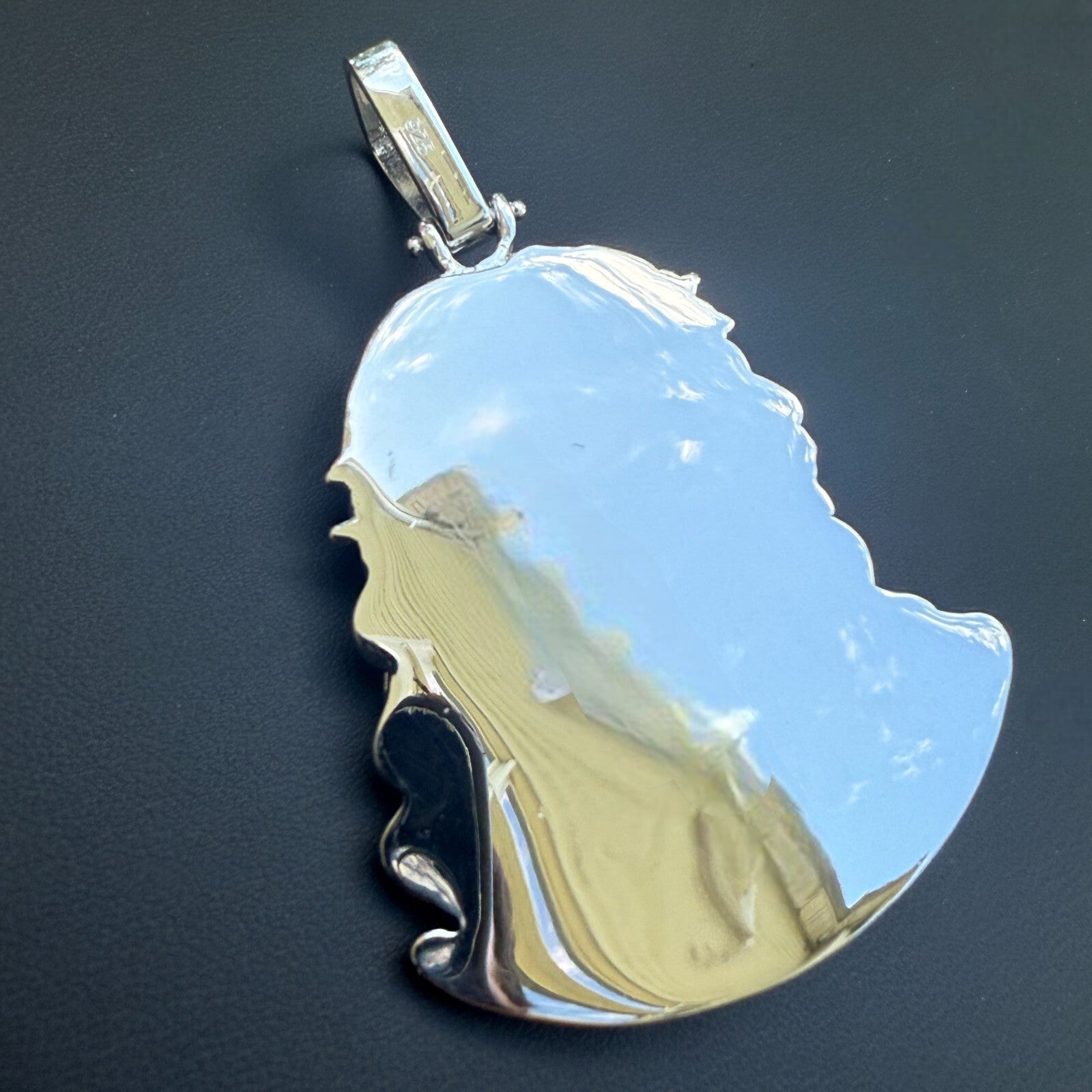 Pendentif en argent sterling 925, pièce de la Passion du Christ Jésus - Grand