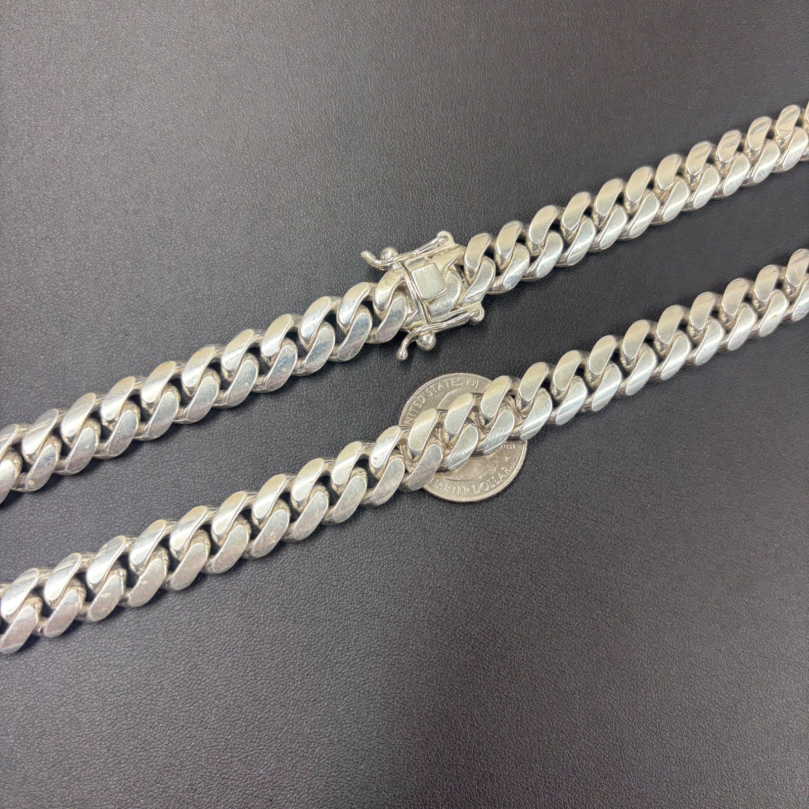 999 Fine Silver 12mm Miami Cuban Chain Necklace