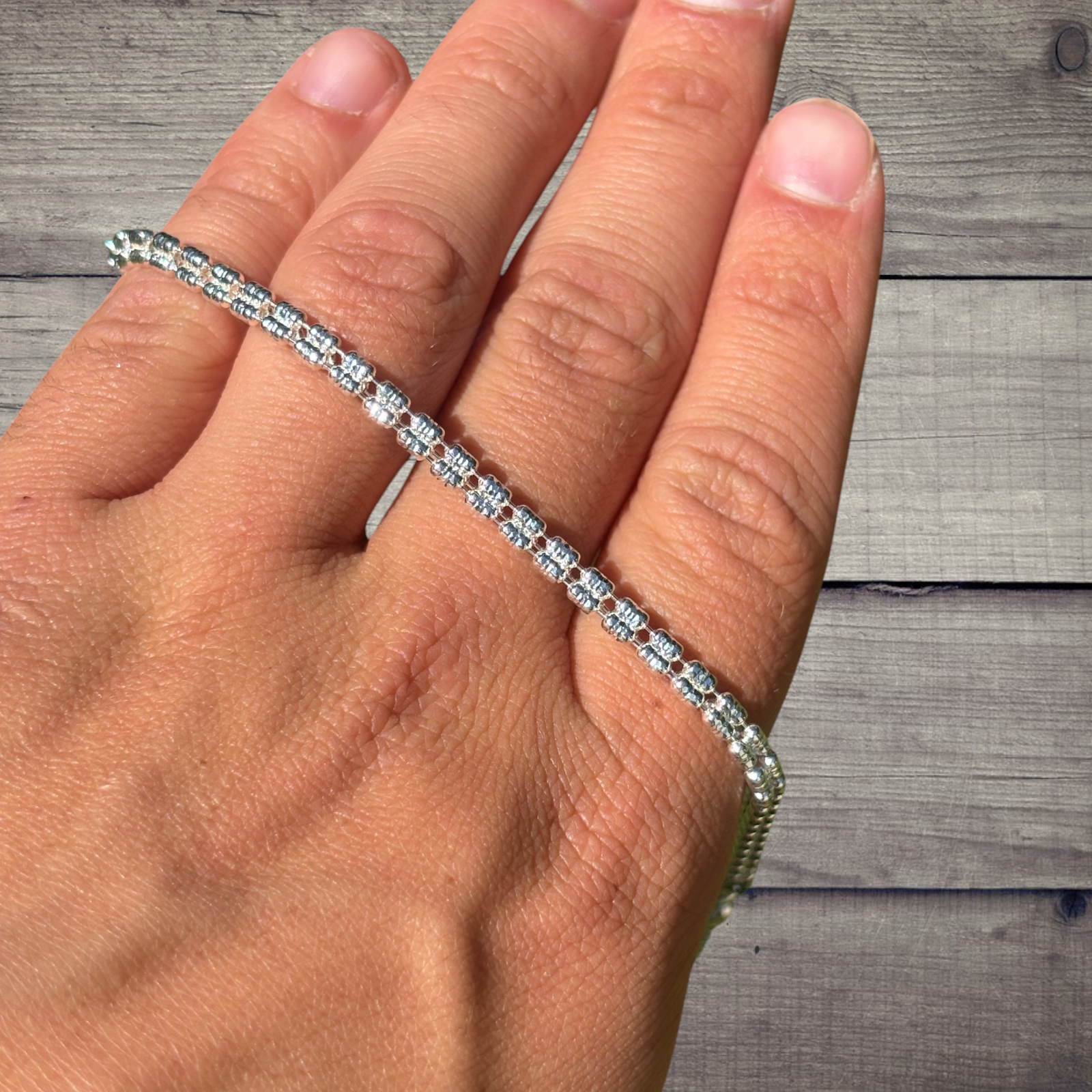 925 Sterling Silver 3-Link Ice Chain Necklace