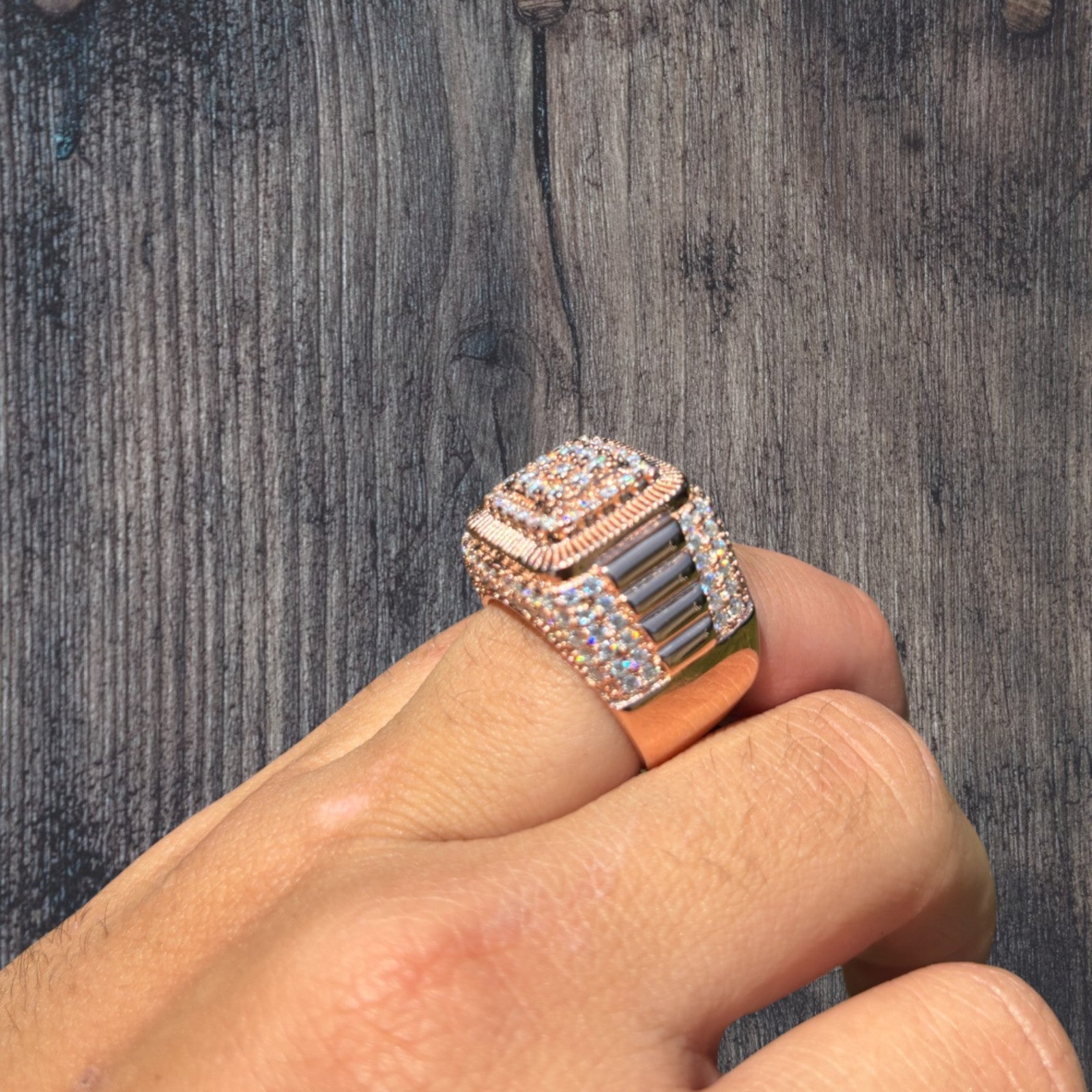 925 Sterling Silver Square Moissanite Ring