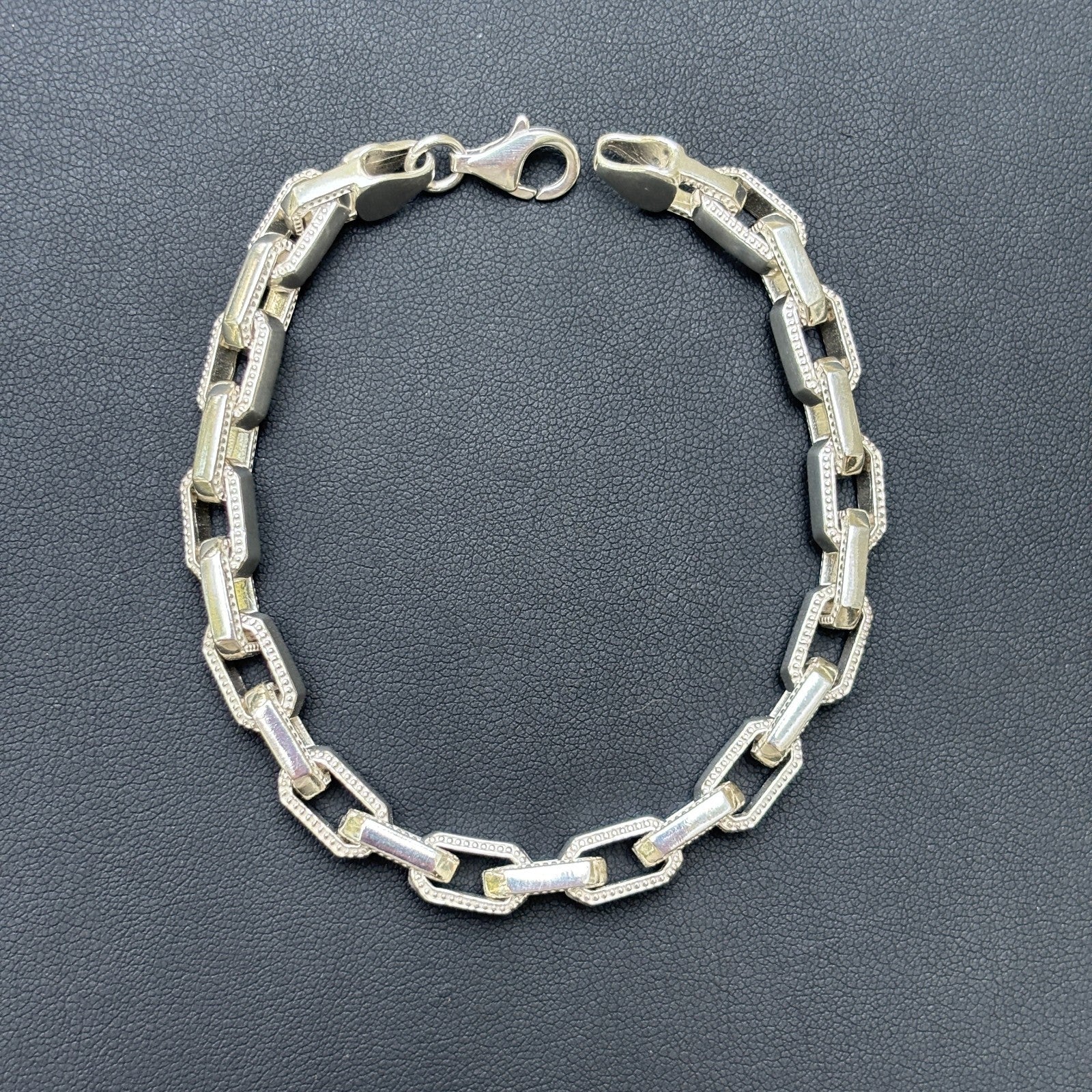 Bracelet Hermès fantaisie en argent sterling 925 de 7 mm
