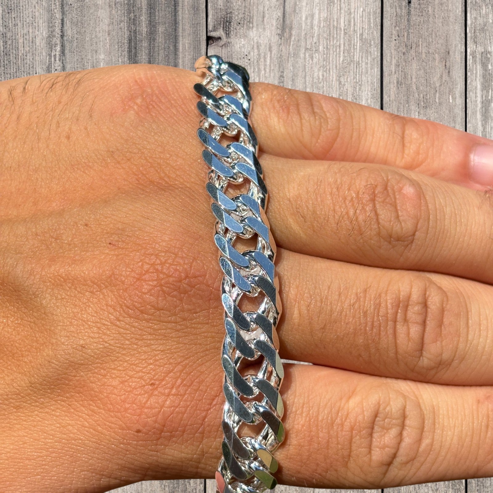 Collar de cadena doble de 12 mm en plata de ley 925