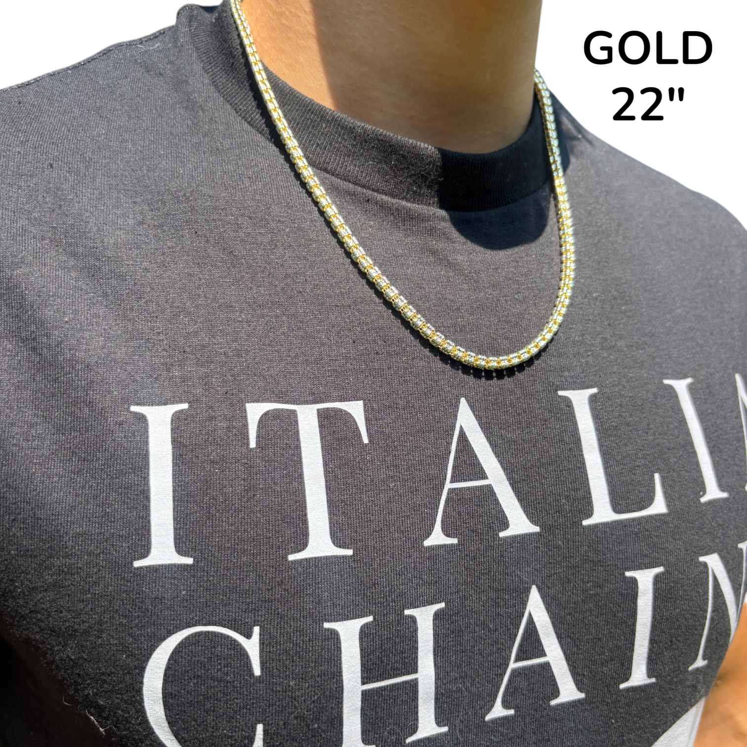 925 Sterling Silver 4-Link Ice Chain Necklace