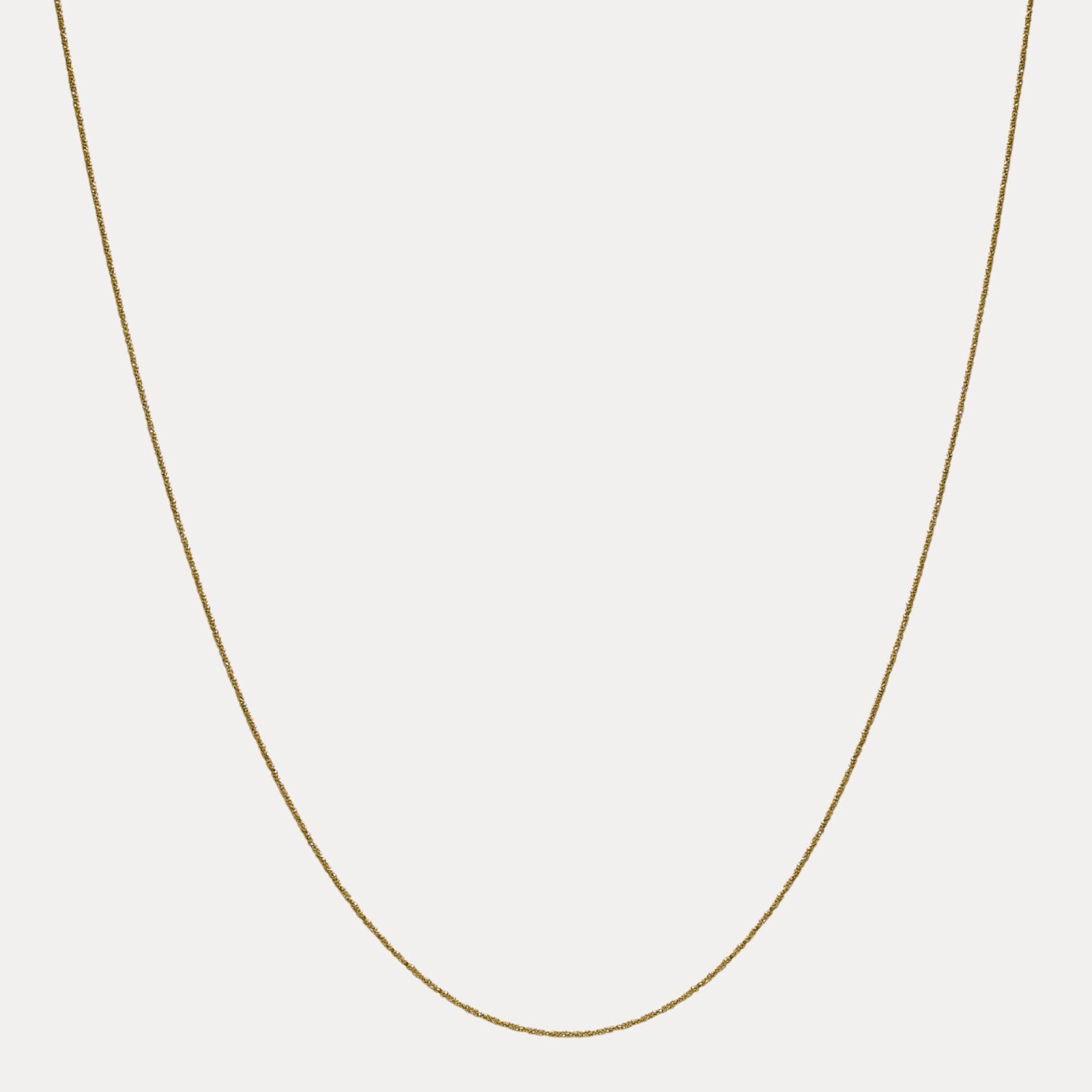 925 Sterling Silver 1mm Sparkle Rock Chain Necklace