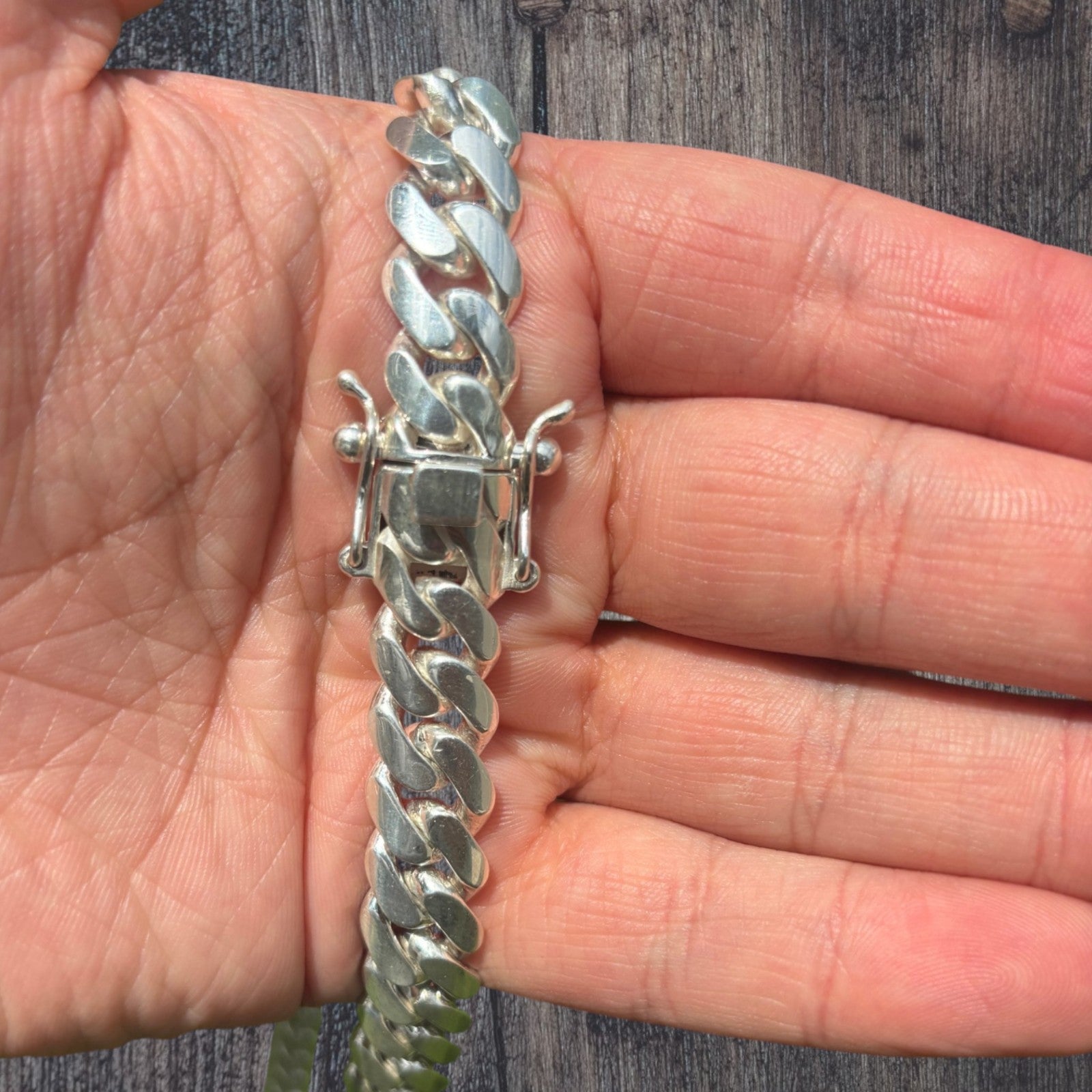 999 Fine Silver 12mm Miami Cuban Chain Necklace