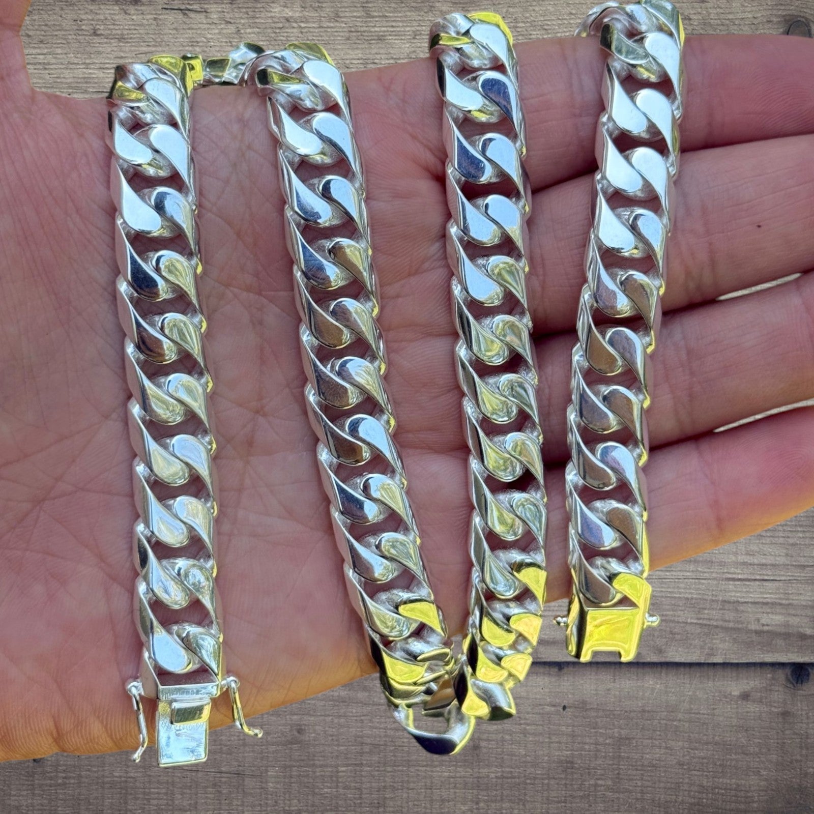925 Sterling Silver 12mm Modern Miami Cuban Chain Necklace