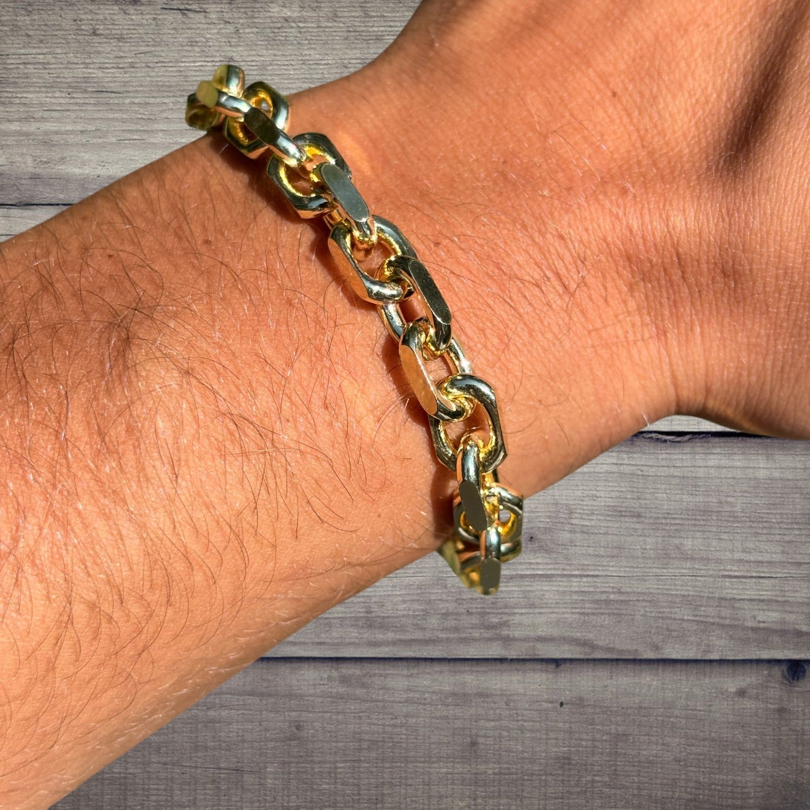 925 Sterling Silver 8mm Anchor Cable Bracelet