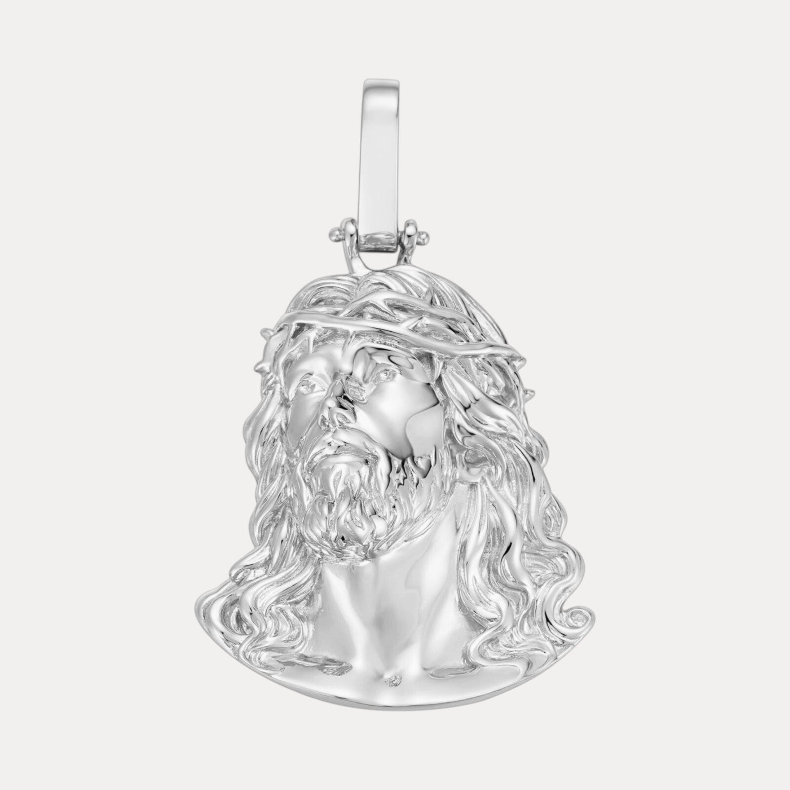 Colgante de la Pasión de Cristo Jesús en plata de ley 925 (tamaño mediano)