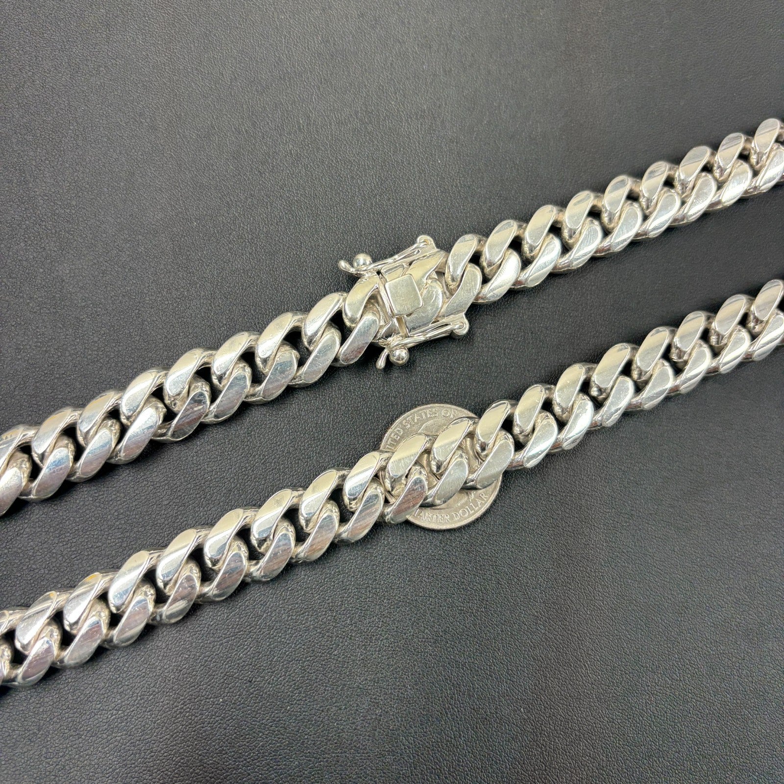 999 Fine Silver 14mm Miami Cuban Chain Necklace