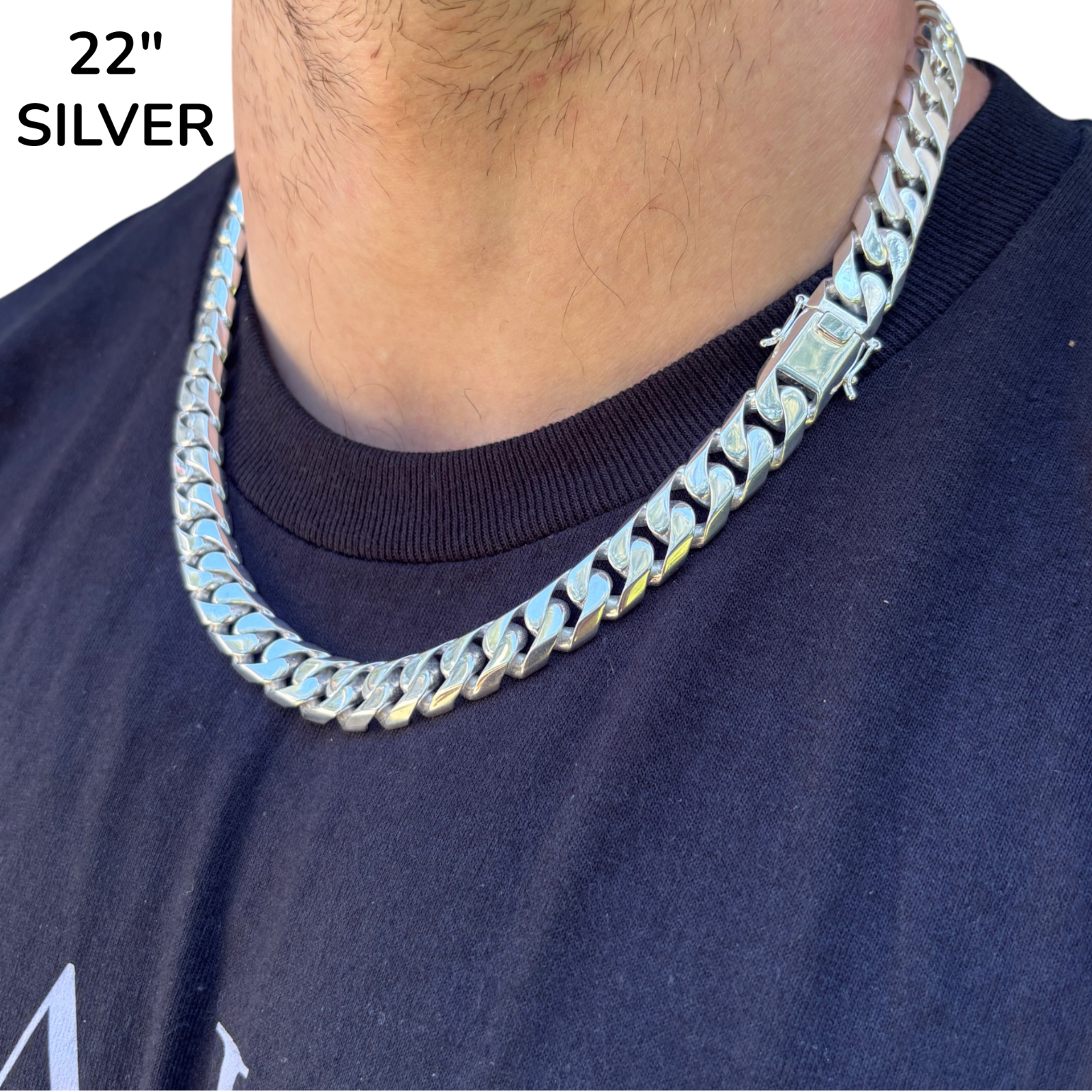 925 Sterling Silver 12mm Modern Miami Cuban Chain Necklace