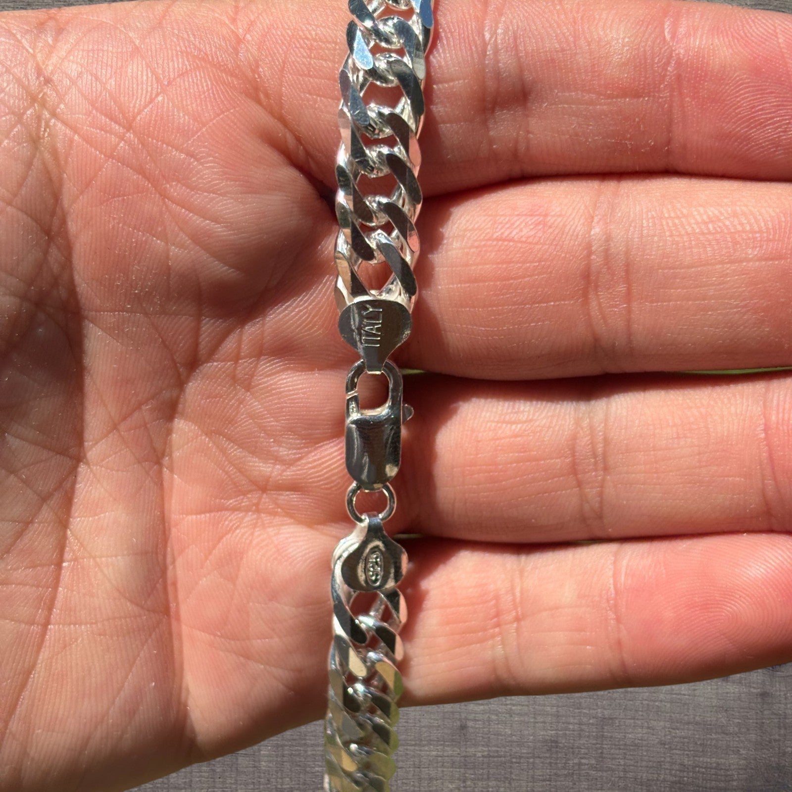 Collar de cadena doble de 10 mm en plata de ley 925