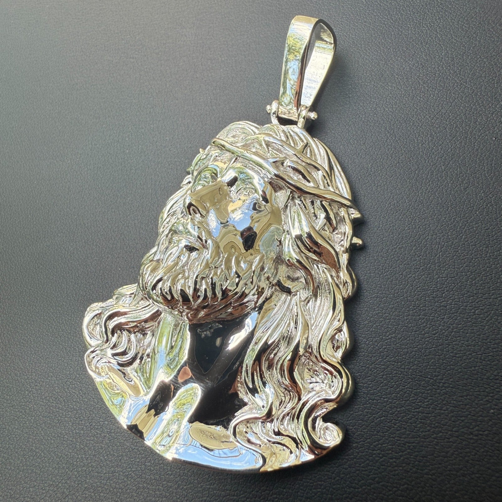 Pendentif en argent sterling 925, pièce de la Passion du Christ Jésus - Grand