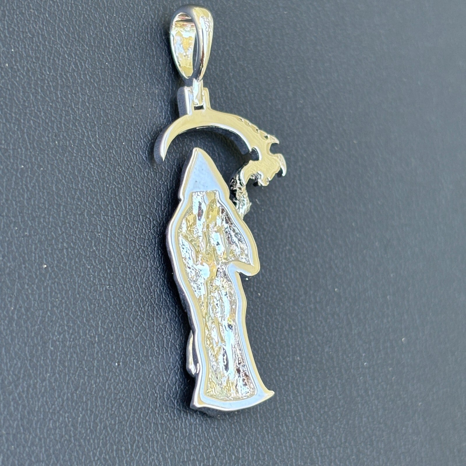 Pendentif Faucheuse en argent sterling 925 Santa Muerte