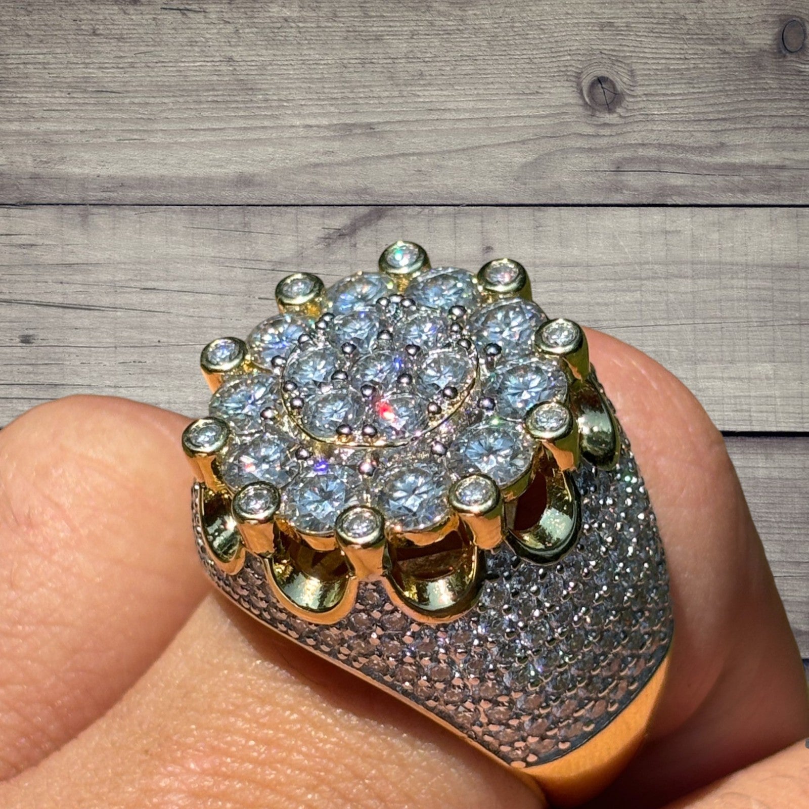 925 Sterling Silver Moissanite Royalty Ring